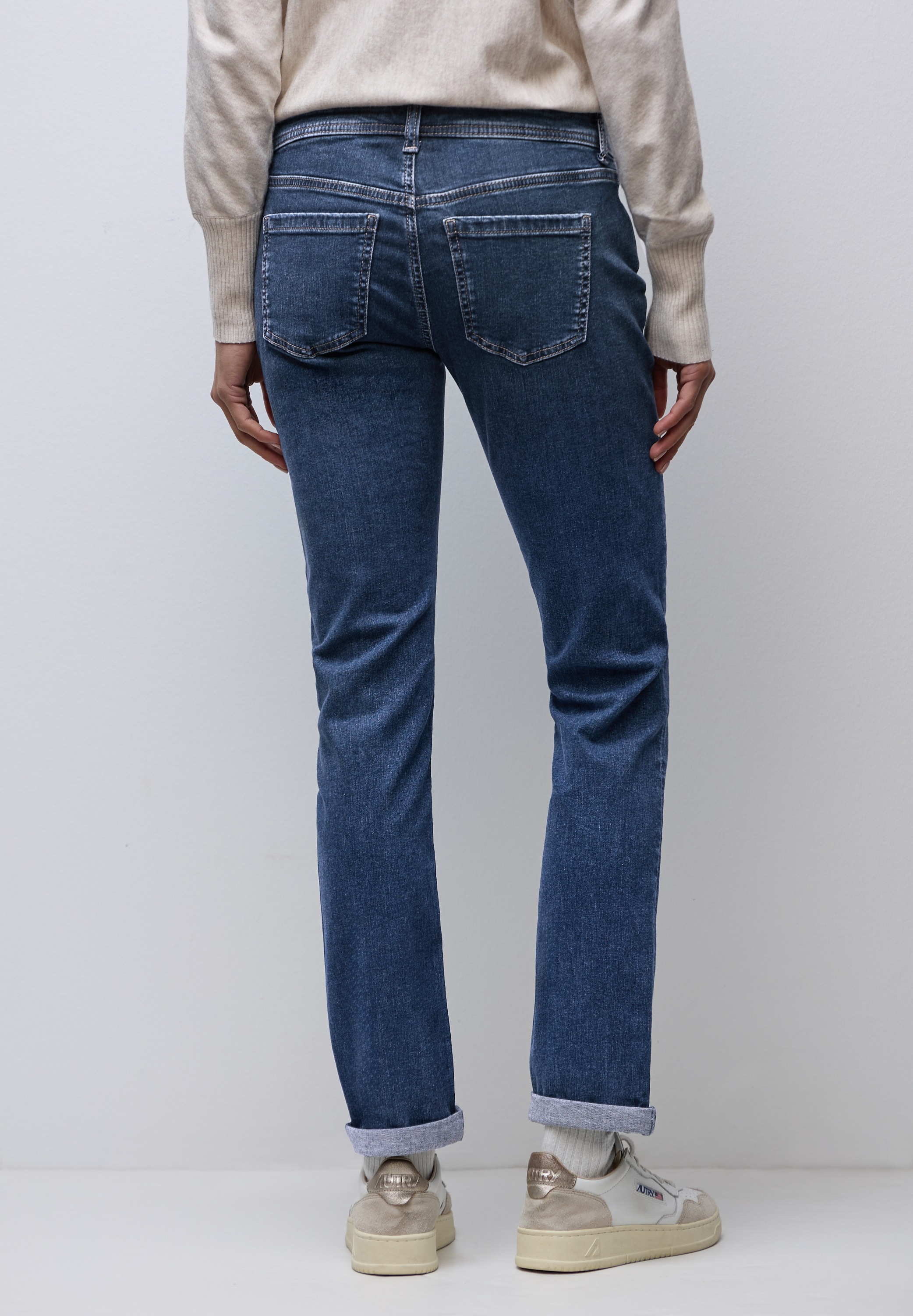 Comfort-fit-Jeans STREET ONE, Damen, Gr. 36, Länge 28, mid blau washed, Jeans, 98% Baumwolle, 2% Elasthan, unifarben, normal, Jeans, 5-Pocket-Style