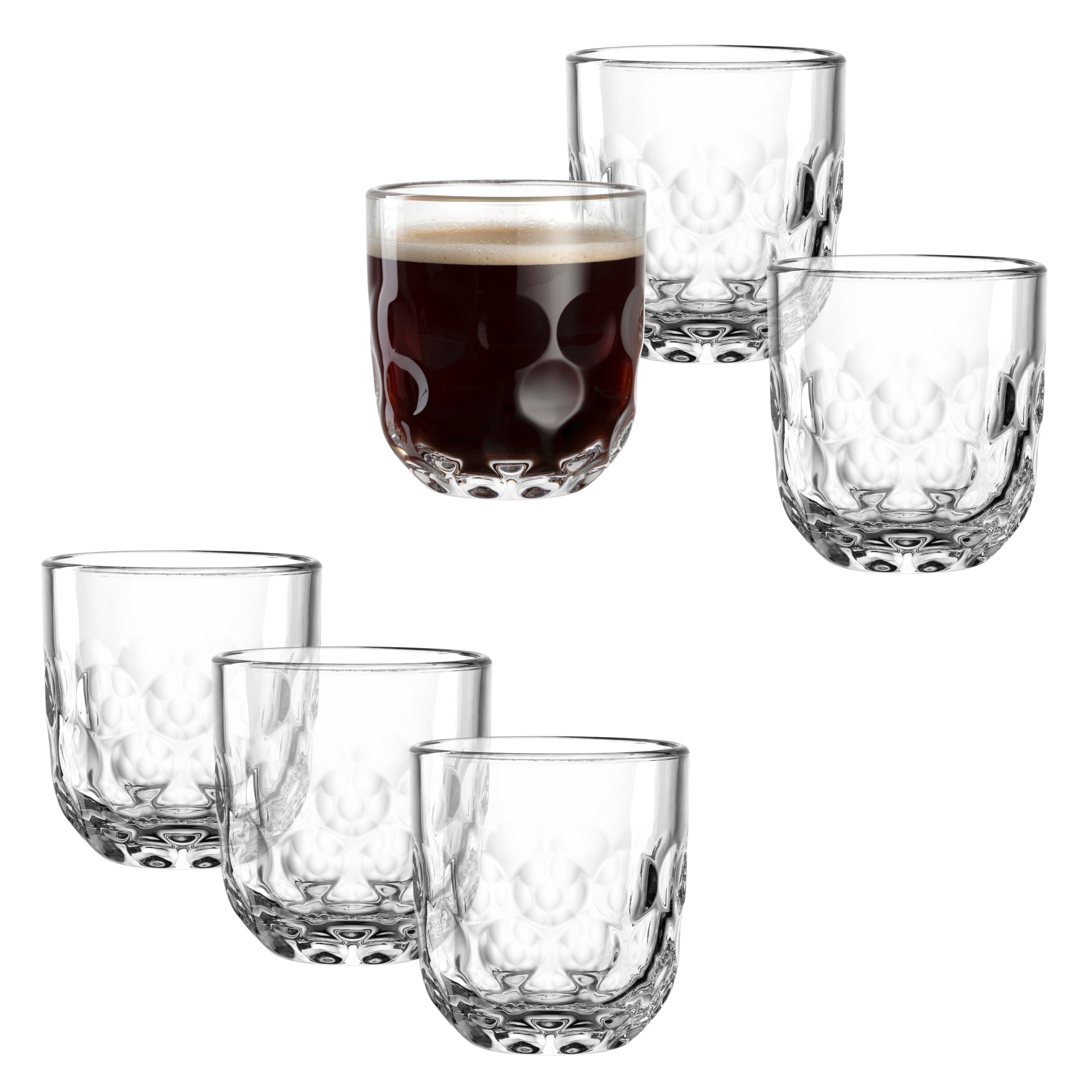 LEONARDO Gläser-Set "Kaffee-Glas GOCCE, 220 ml, 6er-Set" 1. Variante, mit T günstig online kaufen