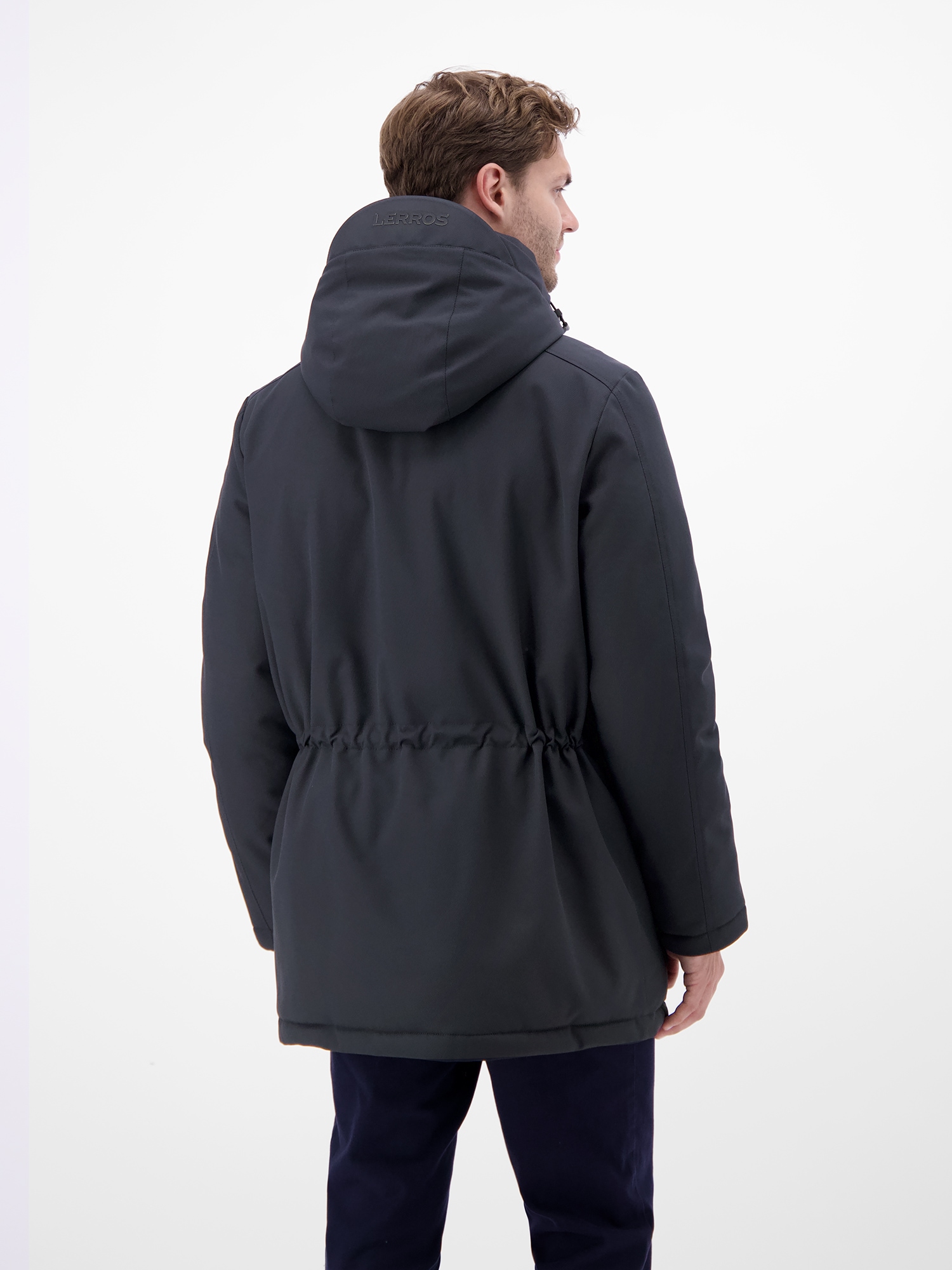 LERROS Steppjacke »LERROS Herren-Parka in Twillstruktur«, mit Kapuze, Wasser- und windabweisend, atmungsaktiv