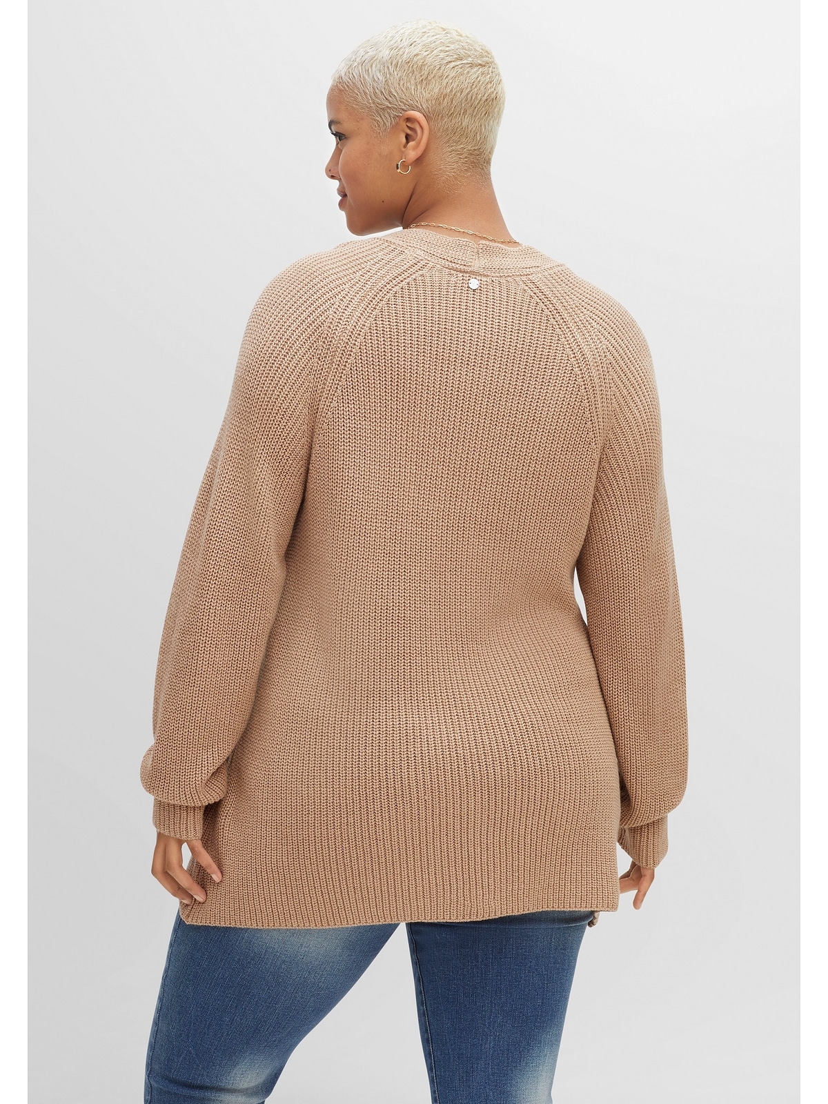 Sheego V-Ausschnitt-Pullover »Große Größen«, mit Kaschmir, in leichter A-Linie