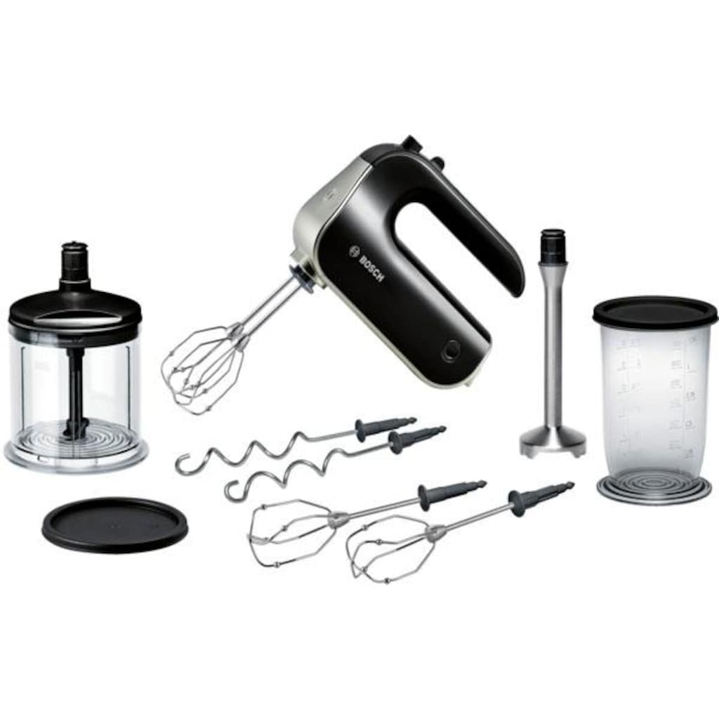 BOSCH Handmixer »HomeProfessional MFQ4885DE«, 575 W, Knethaken, 2x Rührbesen, Universalzerkleinerer, Pürierstab, Mixbecher