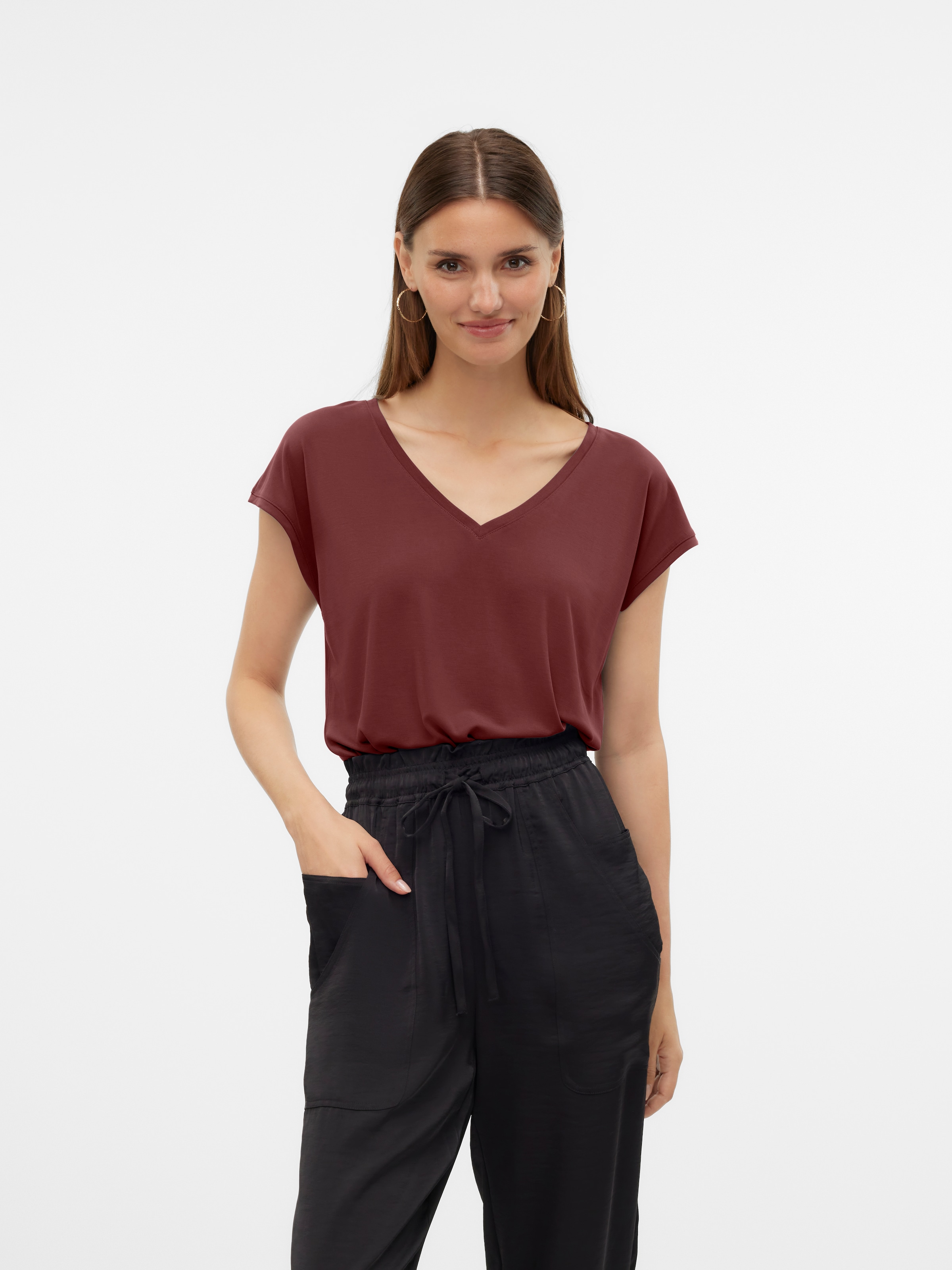 Vero Moda V-Shirt »VMFILLI SS V-NECK TEE GA NOOS«