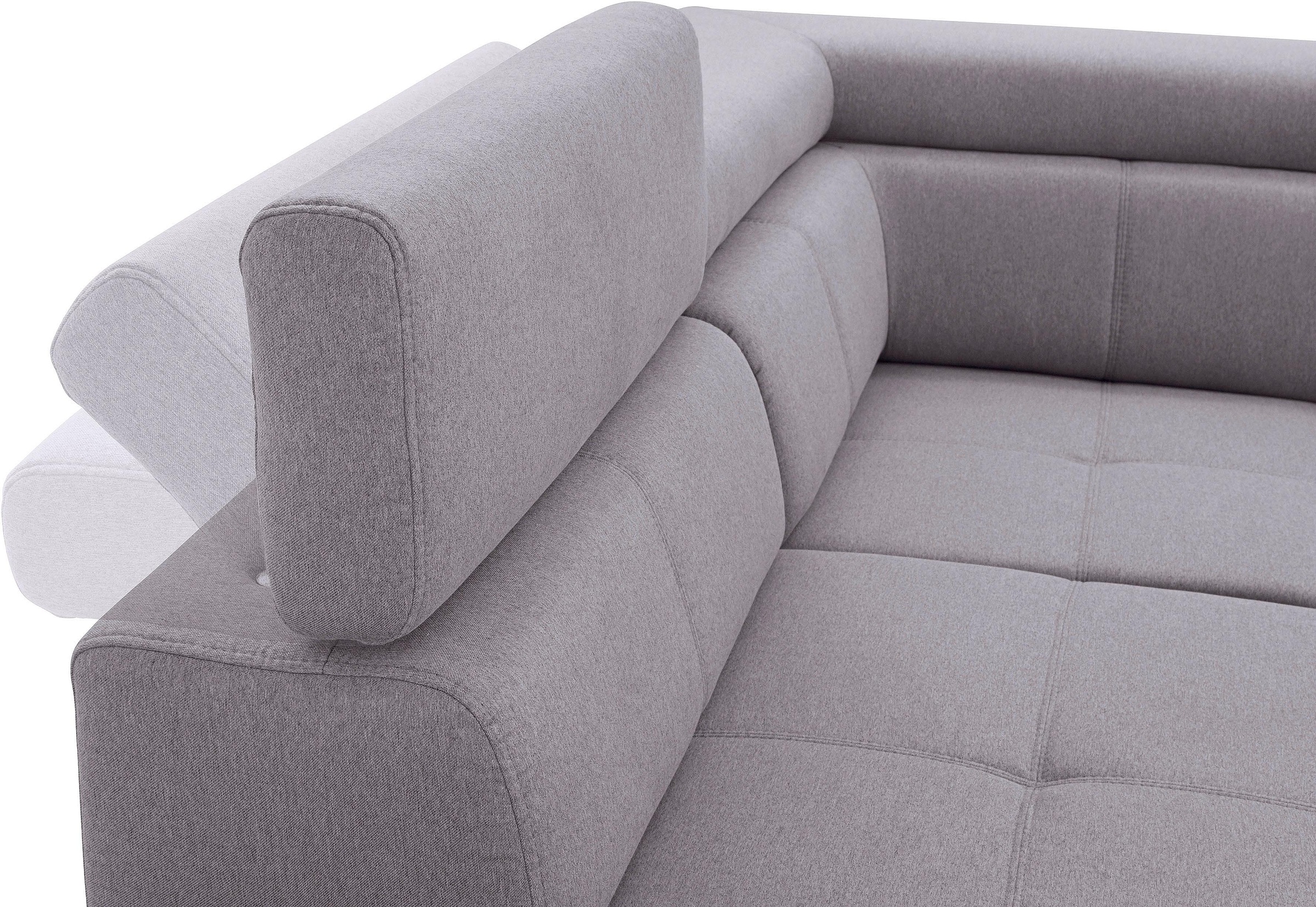 exxpo - sofa fashion Ecksofa »Fiji, L-Form«, mit Kopf- bzw. Rückenverstellung, wahlweise mit Bettfunktion