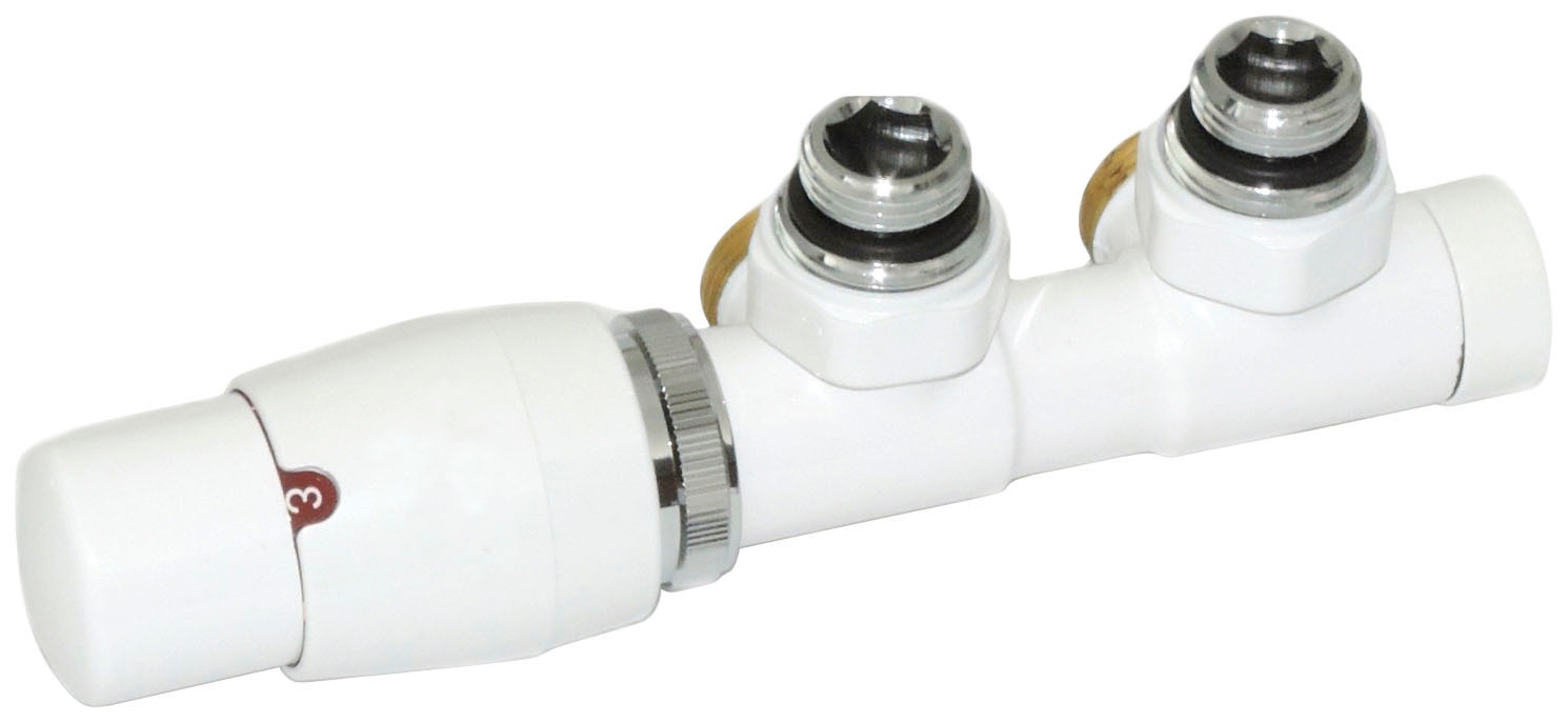 Ximax Heizkörperthermostat »Mittenanschlussgarnitur, Twins Eck«, Eck-Ausführung, 15 mm, Weiß