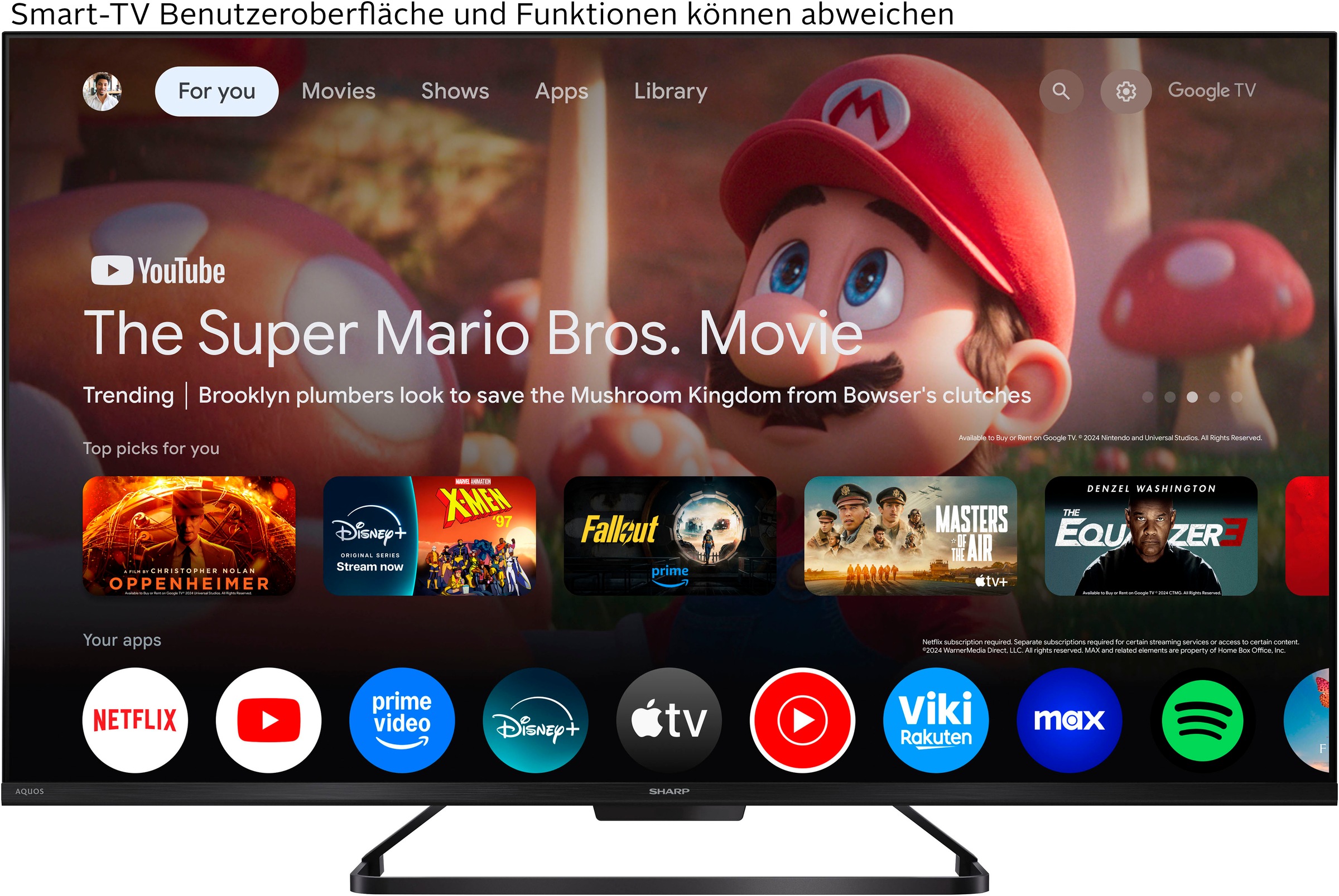 Sharp QLED-Fernseher »4T-C43HRx« 108 cm/43 ″ Smart-TV