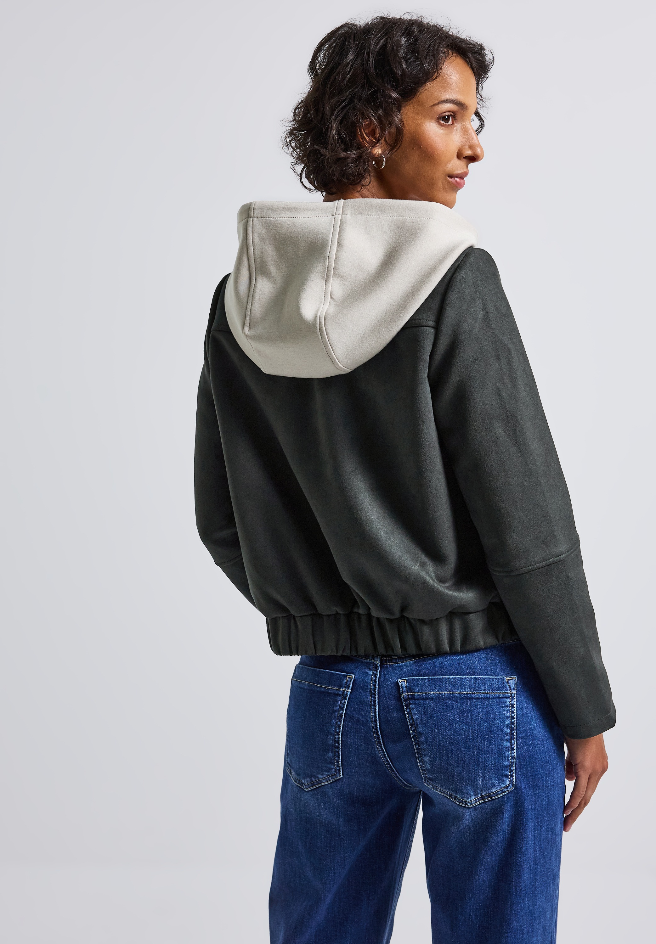 STREET ONE Lederimitatjacke, mit Kapuze, mit abnehmbarer Kapuze günstig online kaufen