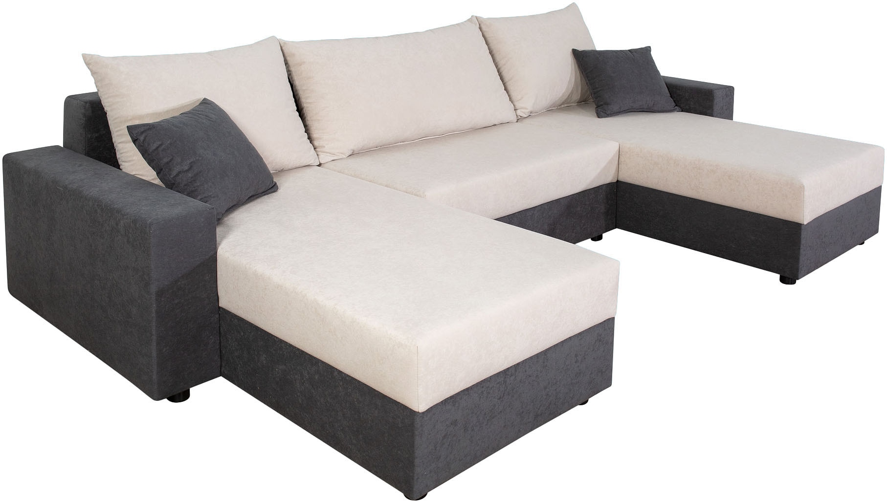 COLLECTION AB Wohnlandschaft »Pico U-Form«, Wohnlandschaft,2 X Ottomane,Polyätherschaum Polsterung