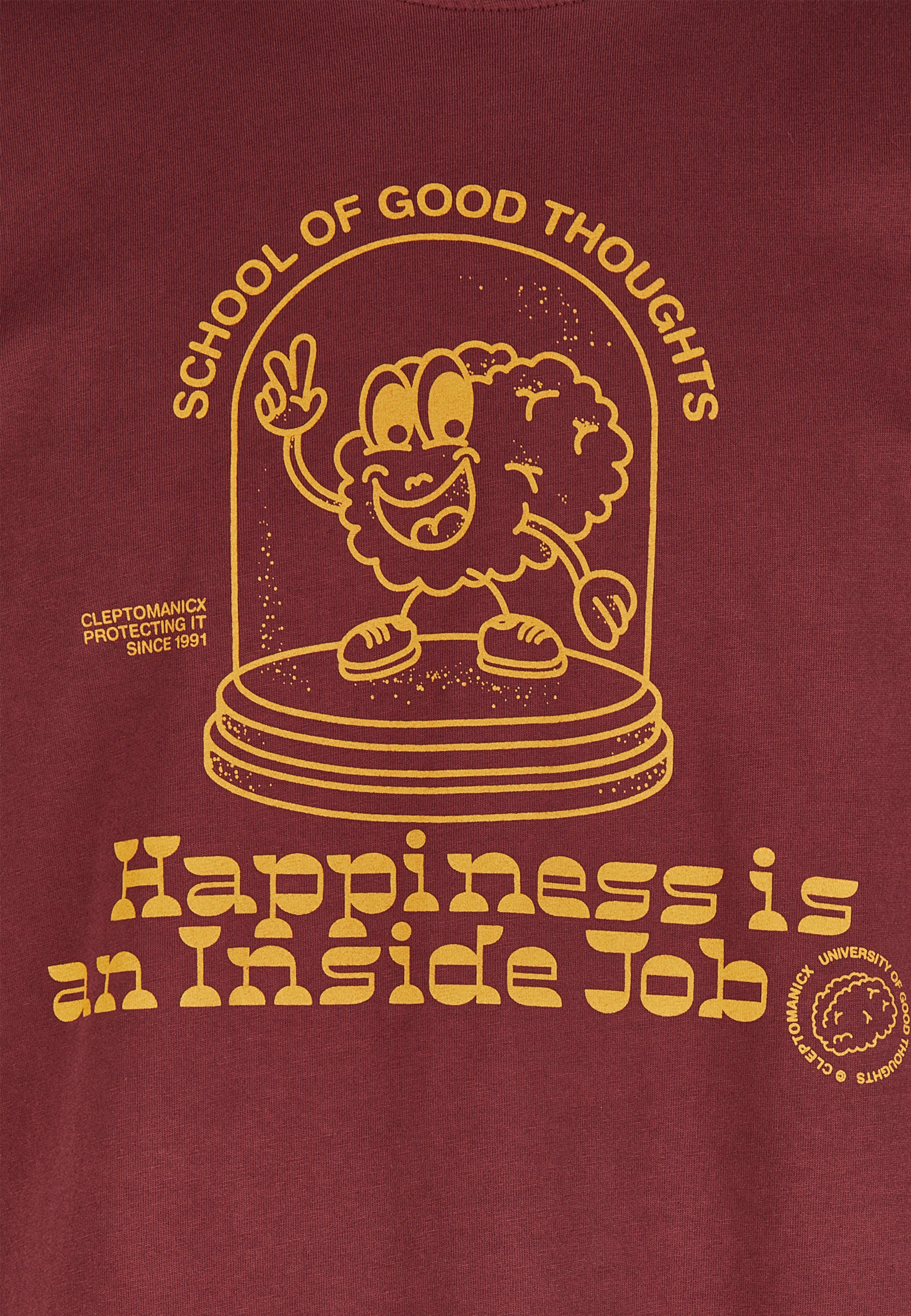 Cleptomanicx T-Shirt »Happiness«, mit schönem Frontprint