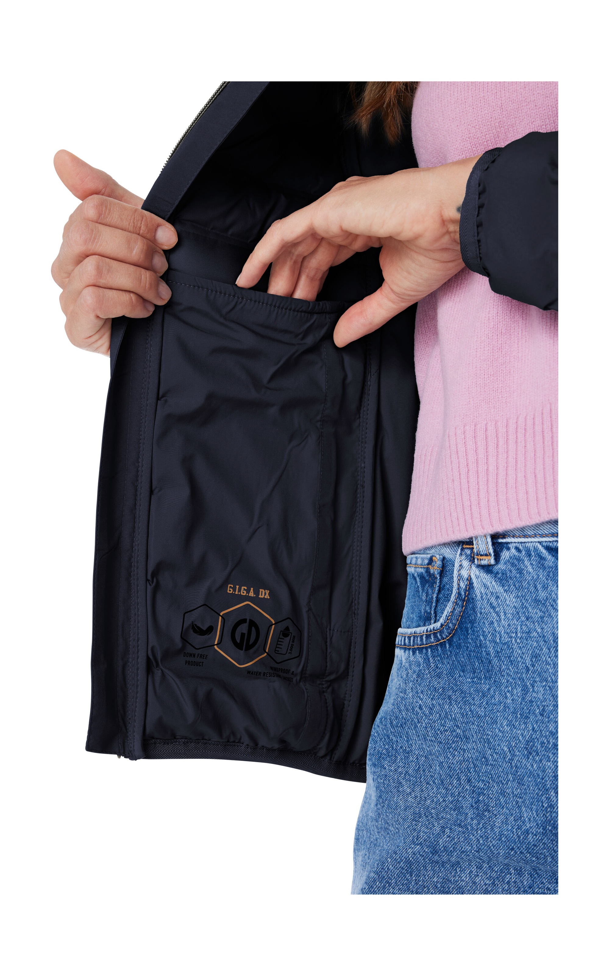 Steppjacke "Damen Steppjacke OOGW 1", Damen, Gr. 36, navy, Oberseite: 100% Polyester;Rückseite: 100% Polyester;Füllung: 100% Polyester, G.I.G.A. DX BY KILLTEC, Jacken Steppjacke, Leichte Steppjacke, wasserabweisend, weitenregulierbare Kapuze, Topseller 3