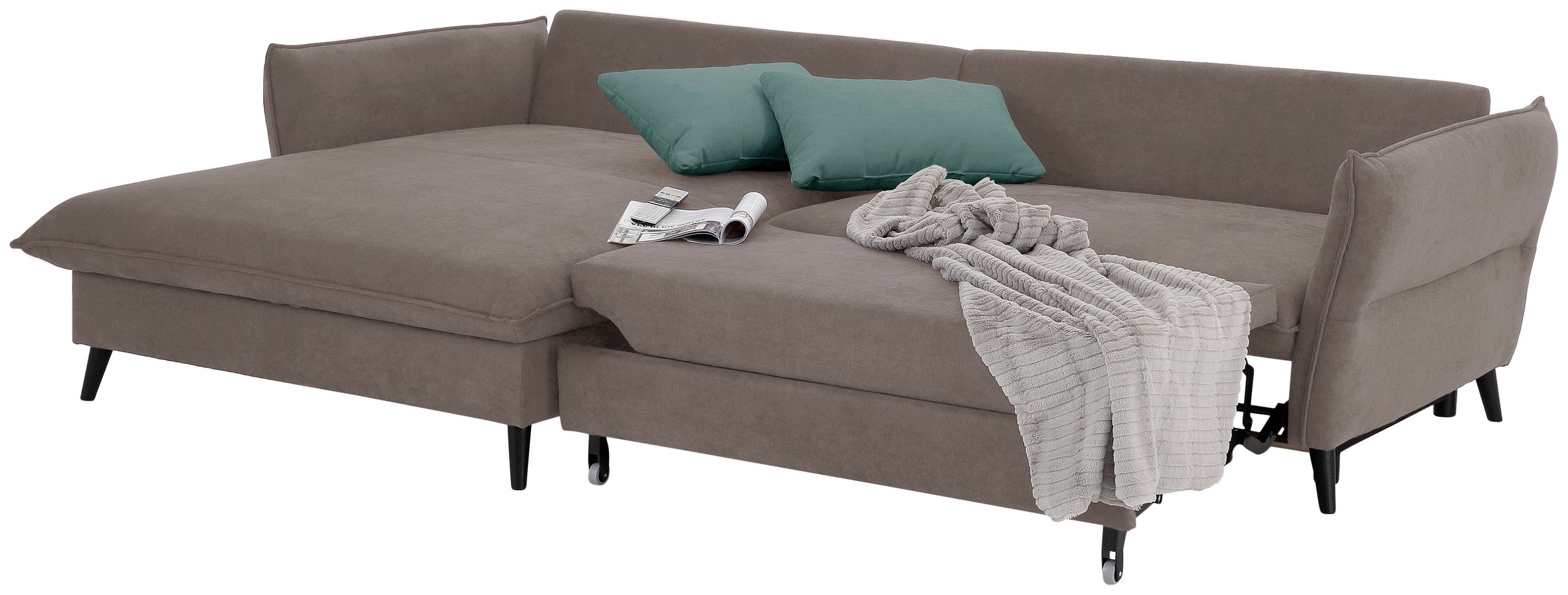 Home affaire Ecksofa »Tirano, L-Form«, wahlweise mit Bettfunktion und Bettkasten