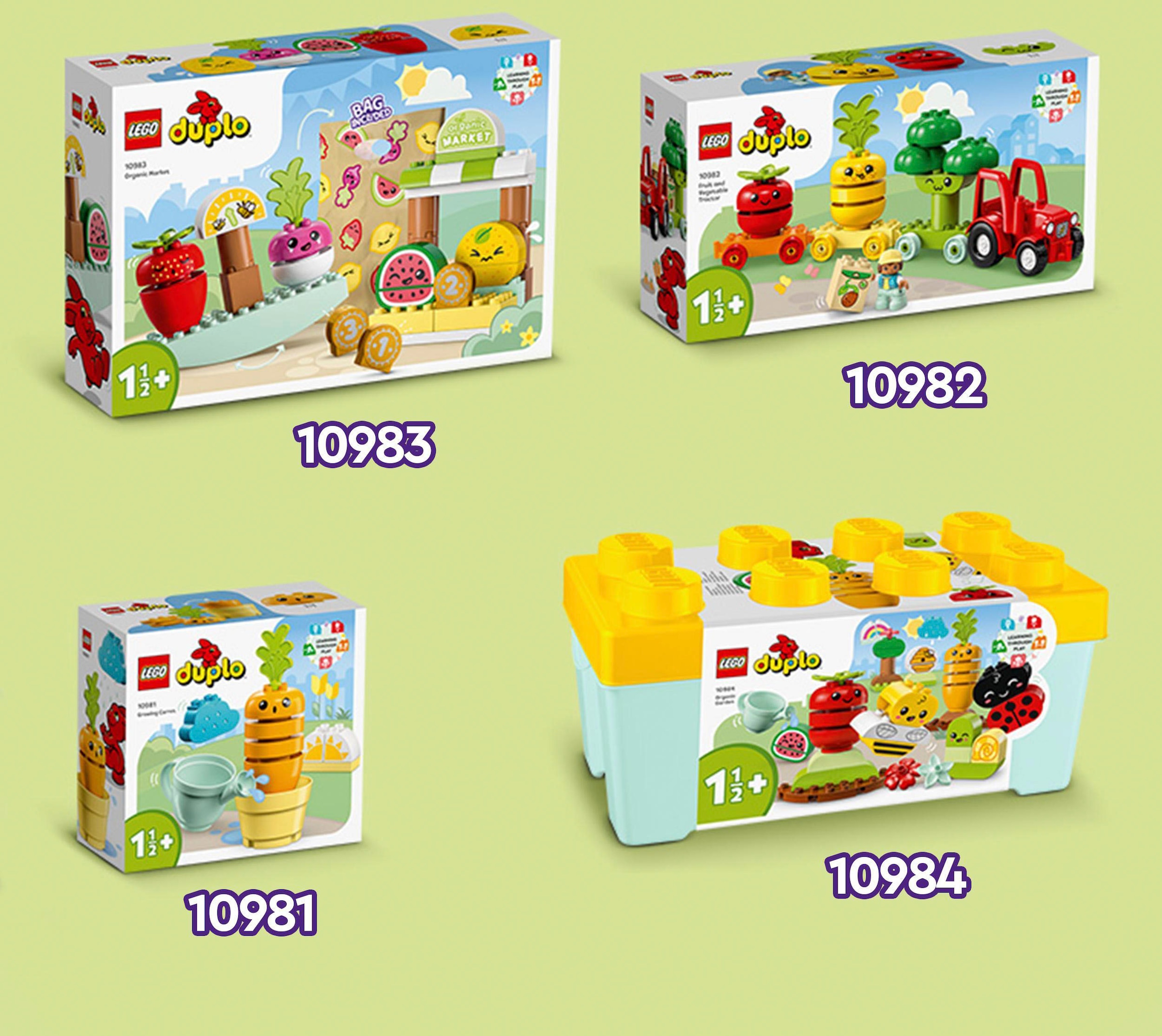 LEGO® Konstruktionsspielsteine »Obst- und Gemüse-Traktor (10982), LEGO® DUPLO My First«, (19 St.)