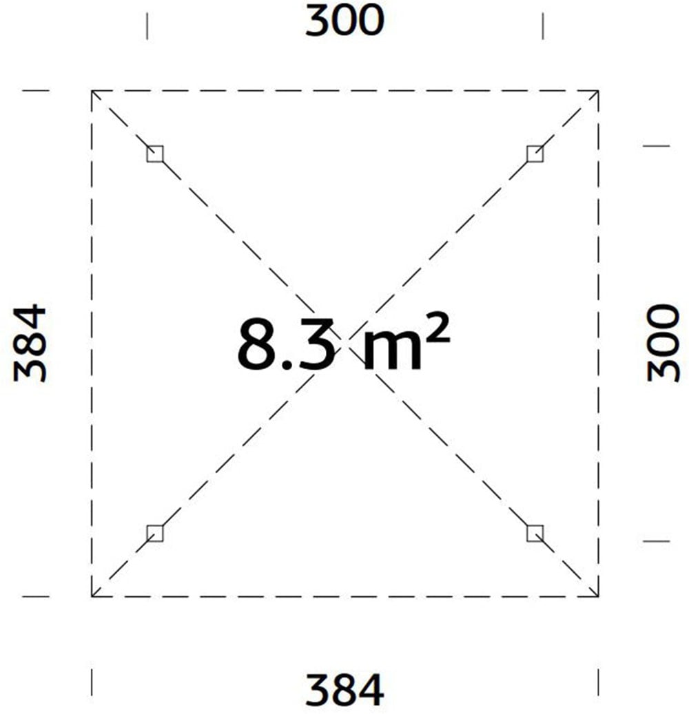 Palmako Holzpavillon »Bianca 8,3 m²« BxTxH: 384x384x319 cm