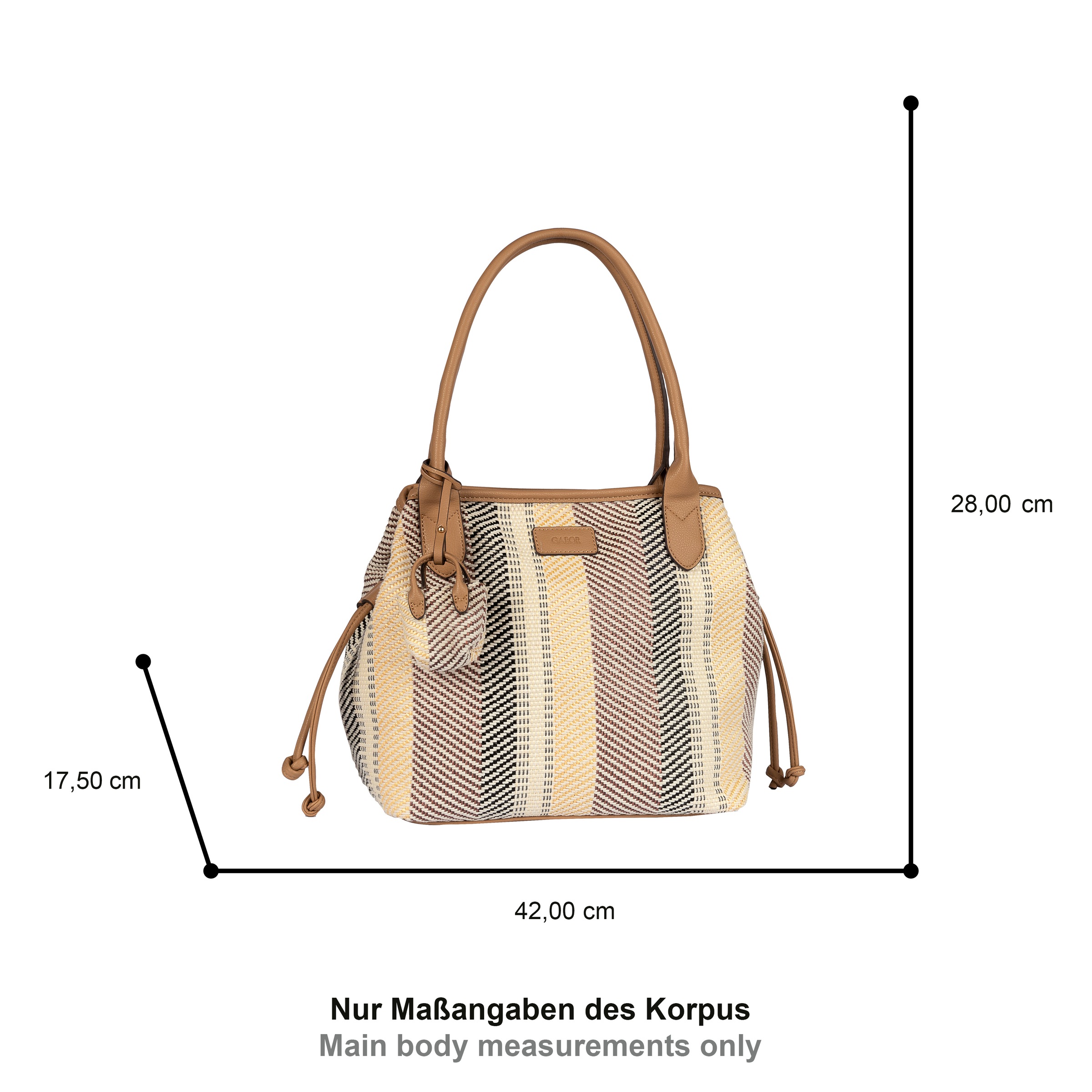 Gabor Shopper "Granada Denada" Damen Umhängetasche, Schultertasche mit Mini günstig online kaufen