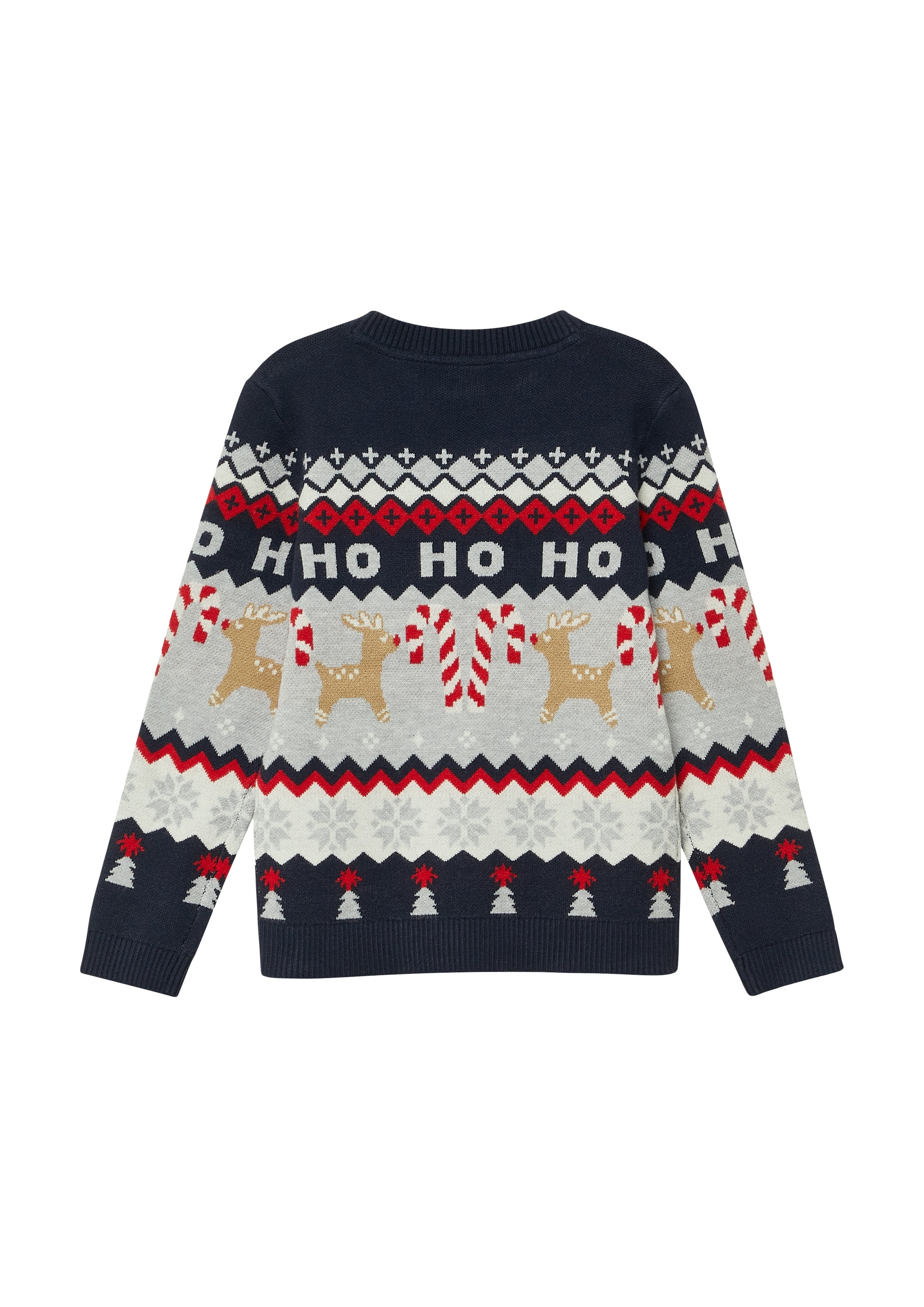 s.Oliver Junior Weihnachtspullover, mit Rundhalsausschnitt, Intarsie, Regular Fit