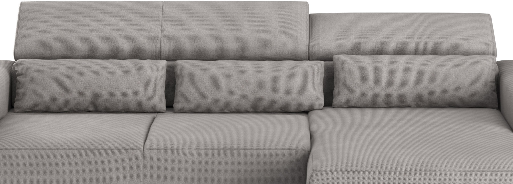 COTTA Ecksofa »Side L-Form, mit Kopfteilverstellung & 3 Nierenkissen«, optional motorische Sitztiefenverstellung