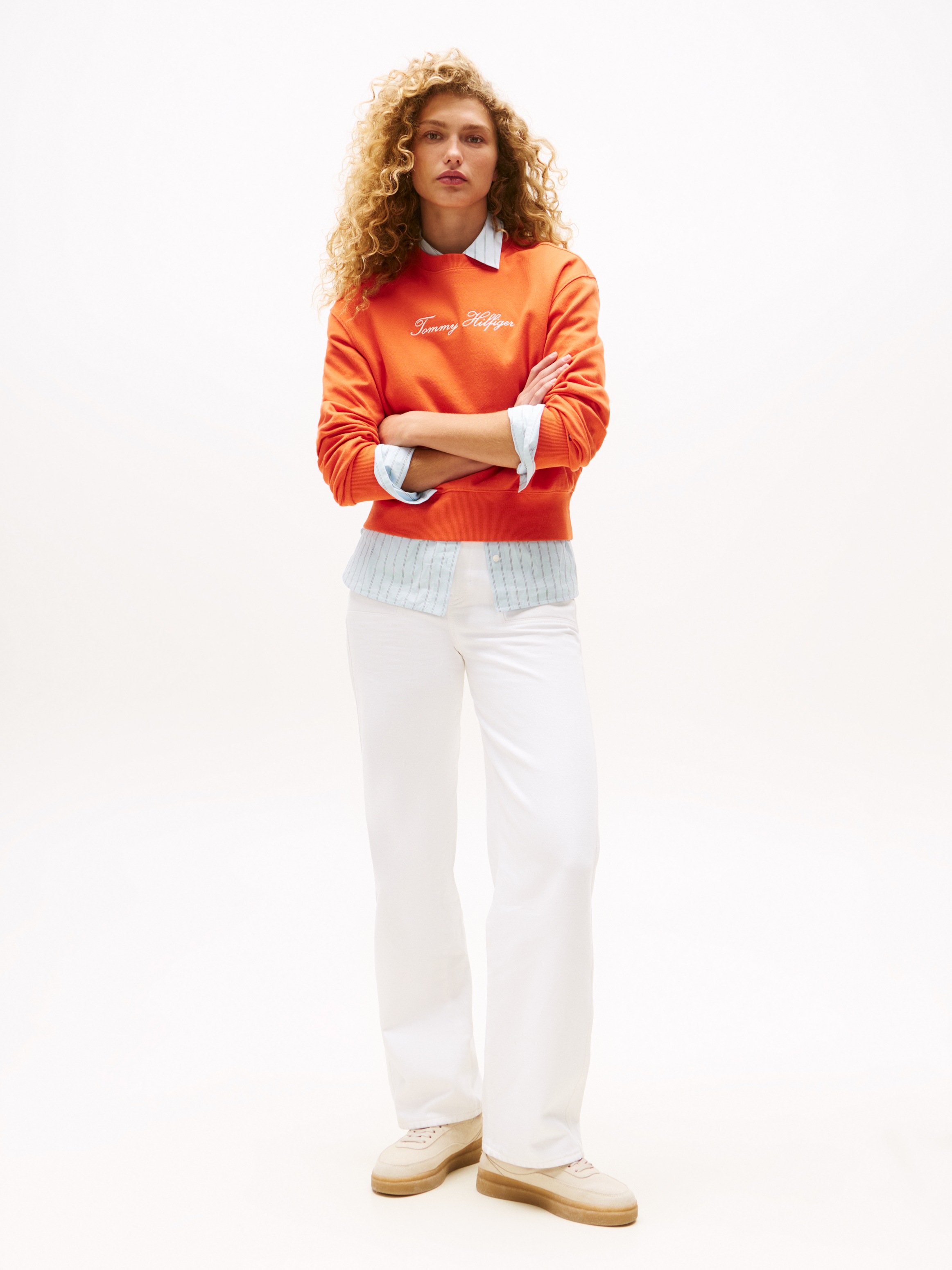Tommy Hilfiger Sweatshirt "SCRIPT REG PIQUE SWTSHRT", mit Tommy Hilfiger Sc günstig online kaufen