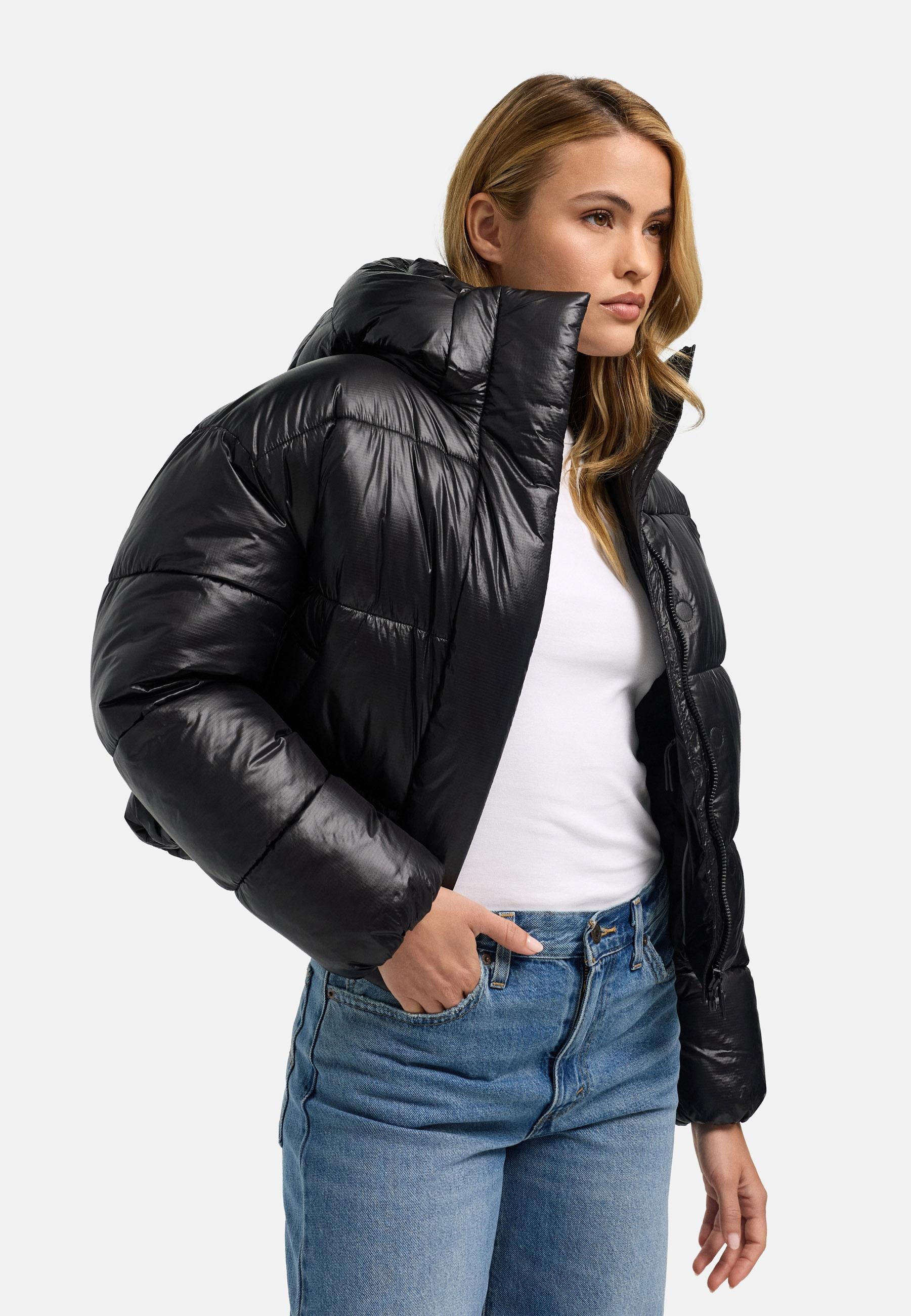 Navahoo Outdoorjacke »Polar-Unit 14« mit Kapuze Damen Steppjacke mit abnehmbarer Kapuze