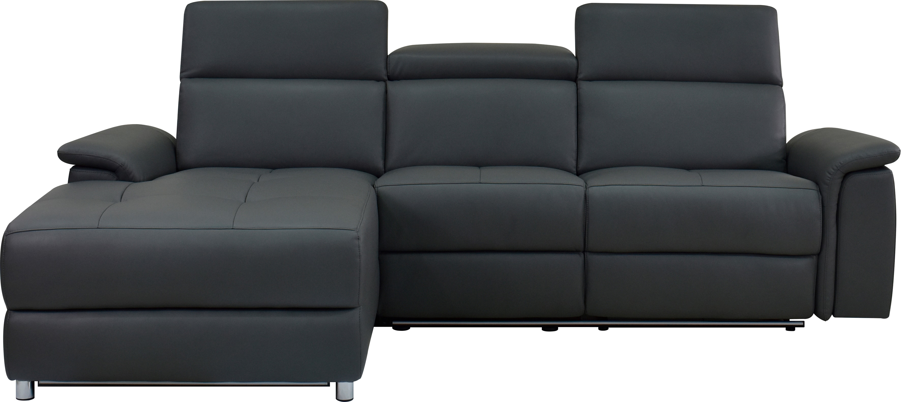 OTTO home Ecksofa "Pareli, L-Form, 259cm,m. Recamiere, Echtleder, Kunstleder, Webstoff" man. o. elektr. Relaxfunktion, USB/Kopfteilverstellg u. LED