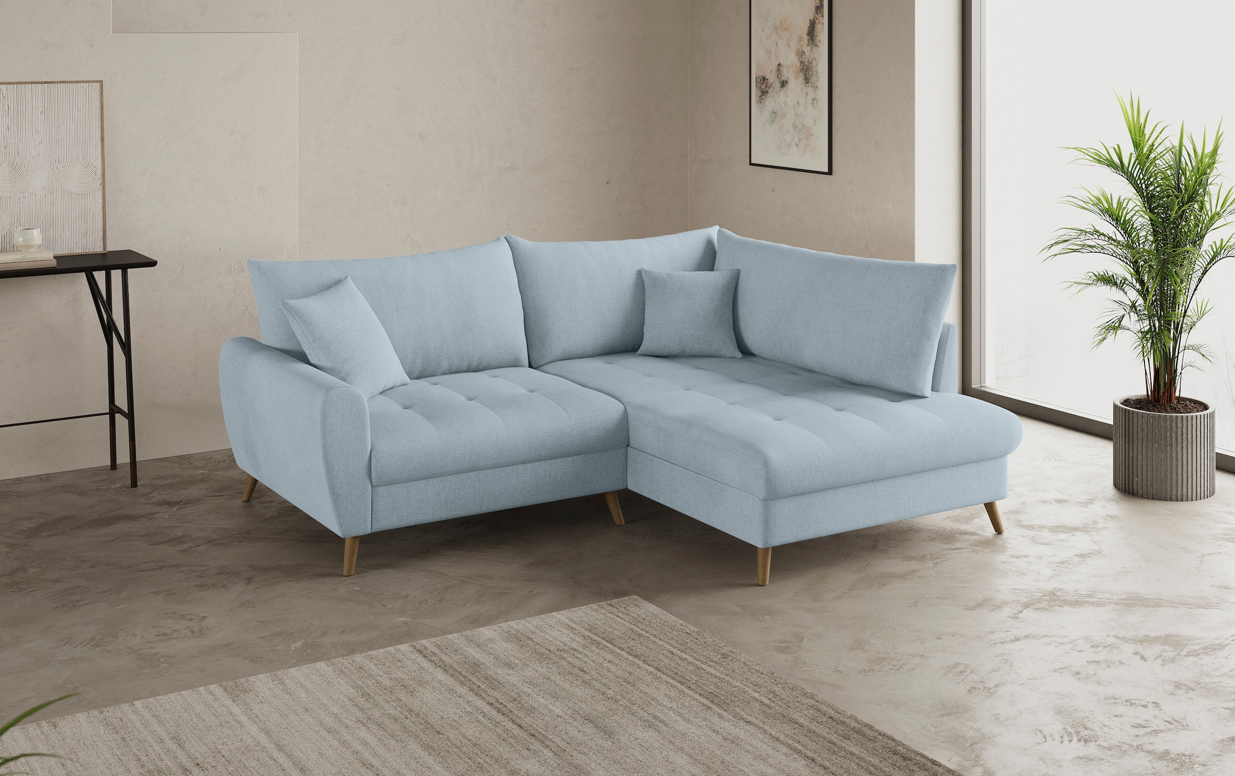 Mr. Couch Ecksofa »Blackburn II L-Form«, Wahlweise mit Kaltschaumpolsterung bis 140 kg belastbar