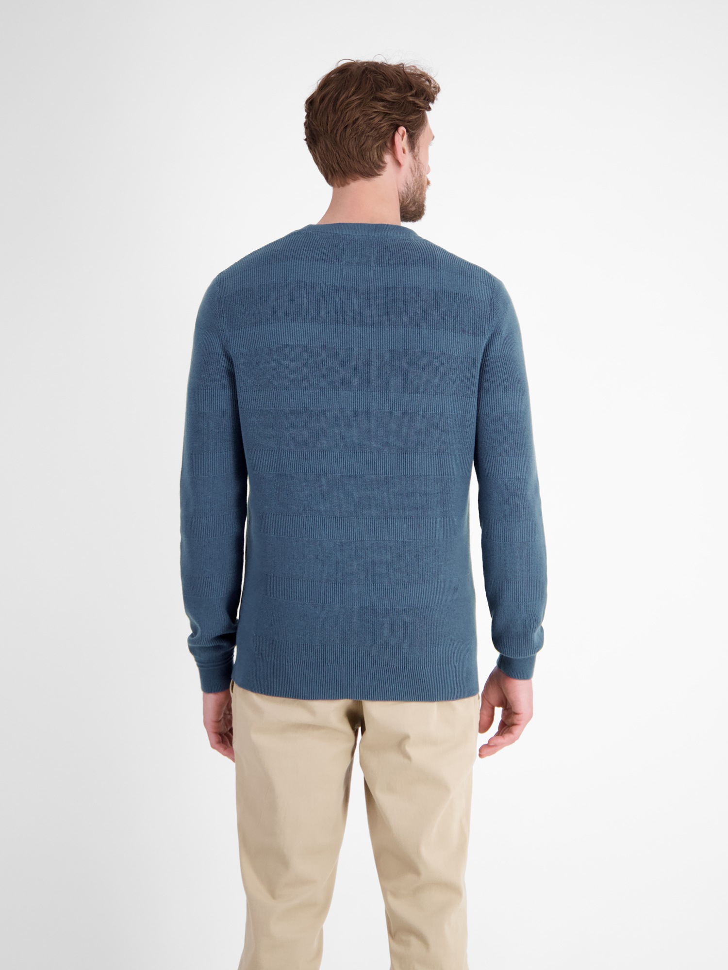 LERROS Strickpullover "LERROS Strickpullover für Herren, tonal gestreift" günstig online kaufen