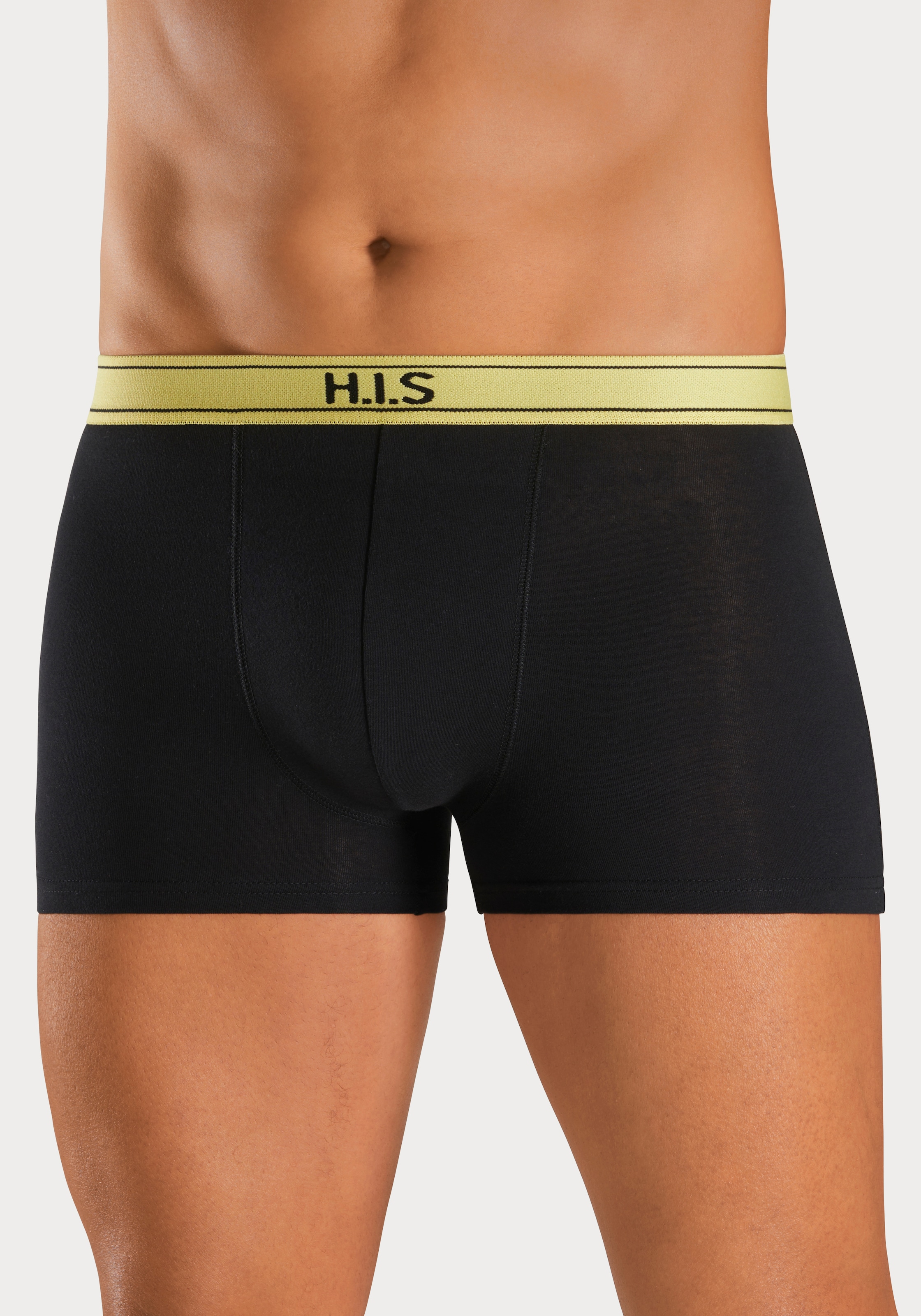 H.I.S Boxer »Boxershorts für Herren«, (Packung, 5 St.), mit Steifen und Logo im Bund