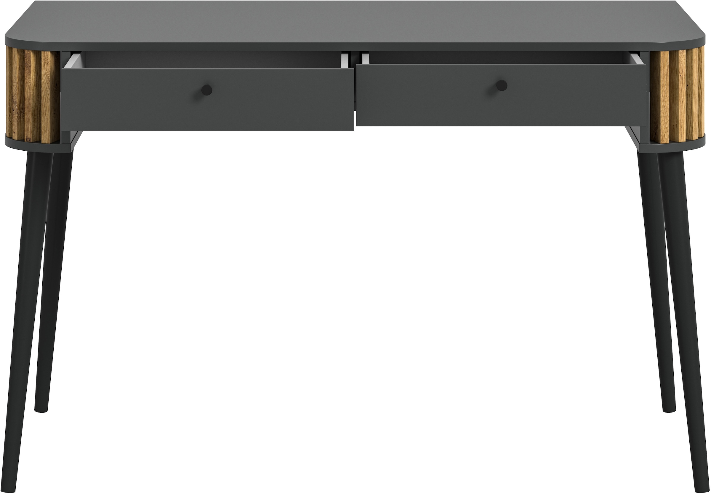 INOSIGN Schreibtisch »Stavanger, Breite 120 cm, in grau Nachbildung und grau Nachbildung«, Bürotisch, Arbeitstisch, Computertisch, Arbeitszimmer, retro