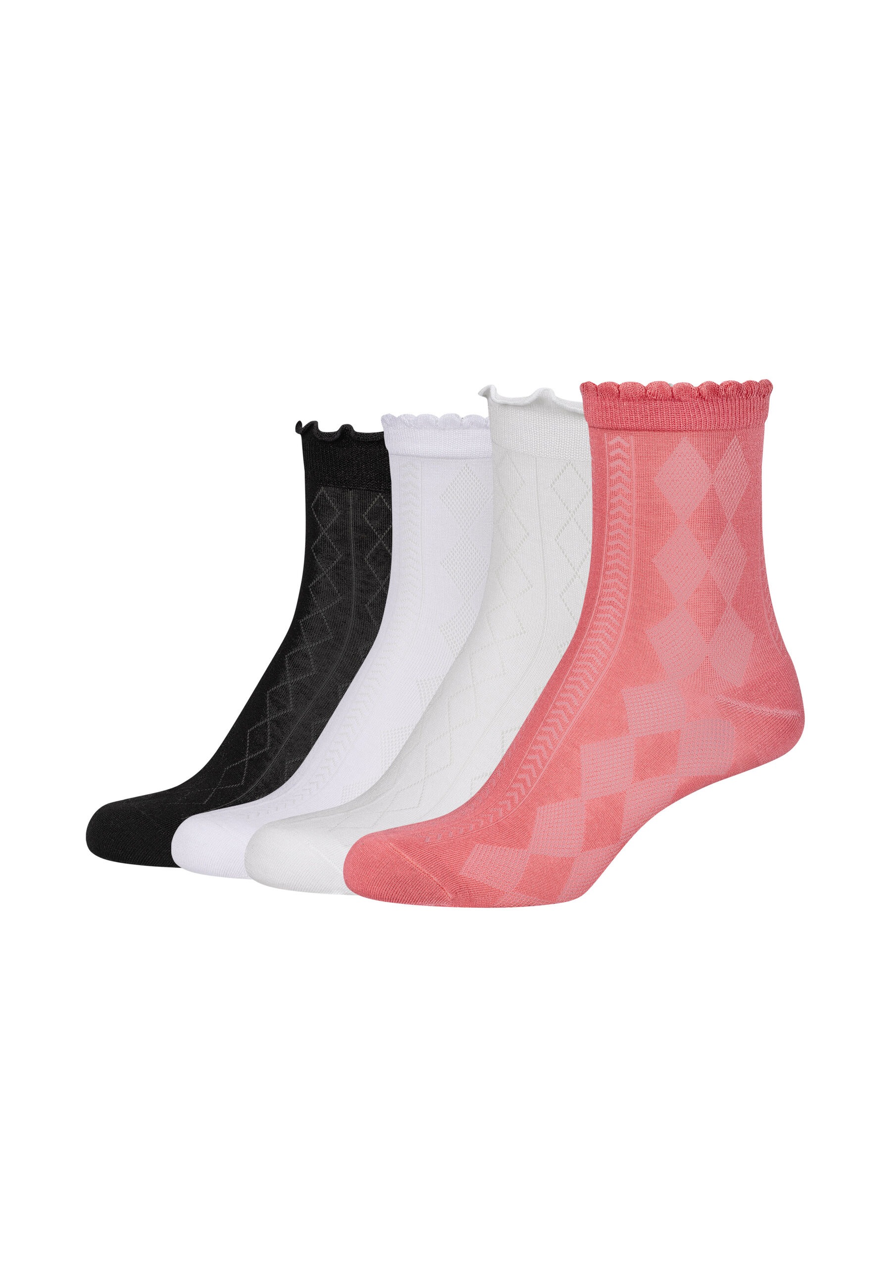 Camano Socken "4er Pack" 4er Pack Extra weiche Bündchen ohne Druckgefühl, mit verstärkte Ferse