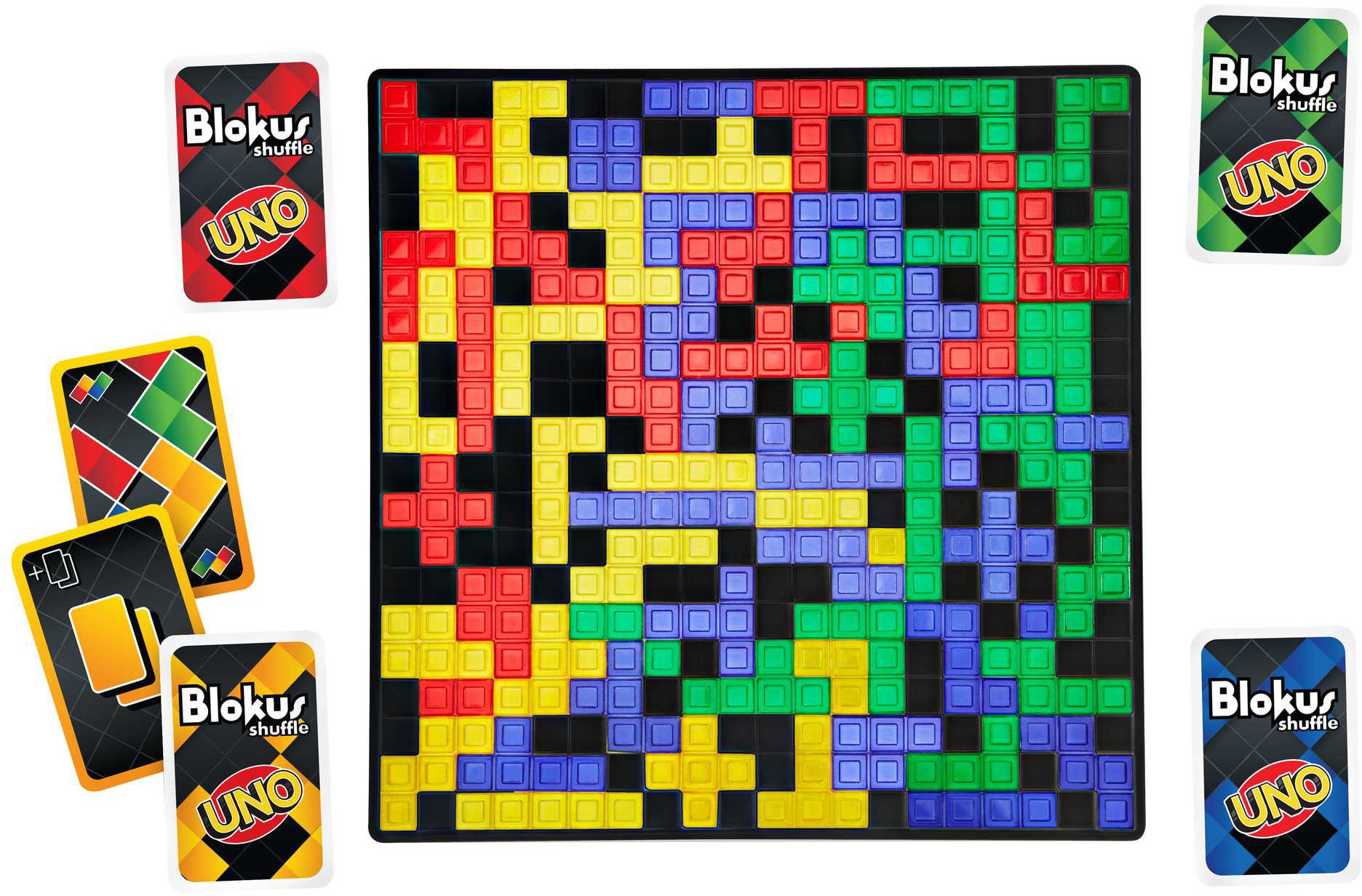 Mattel Games Spiel »Blokus Shuffle, UNO Edition« | BAUR