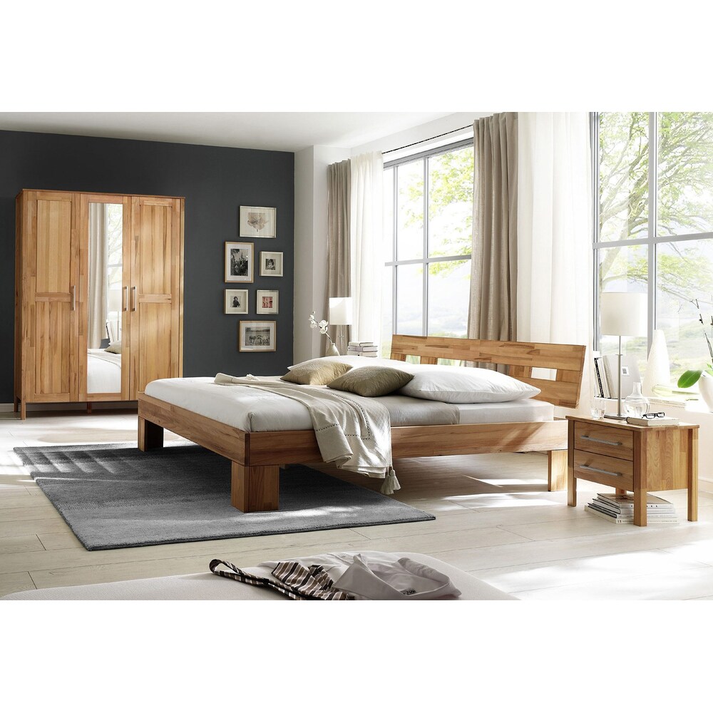 Schlafzimmer-Set »Modesty I«, (Set, 4 St.), bestehend aus einem 140 cm Bett, 3-türigem...