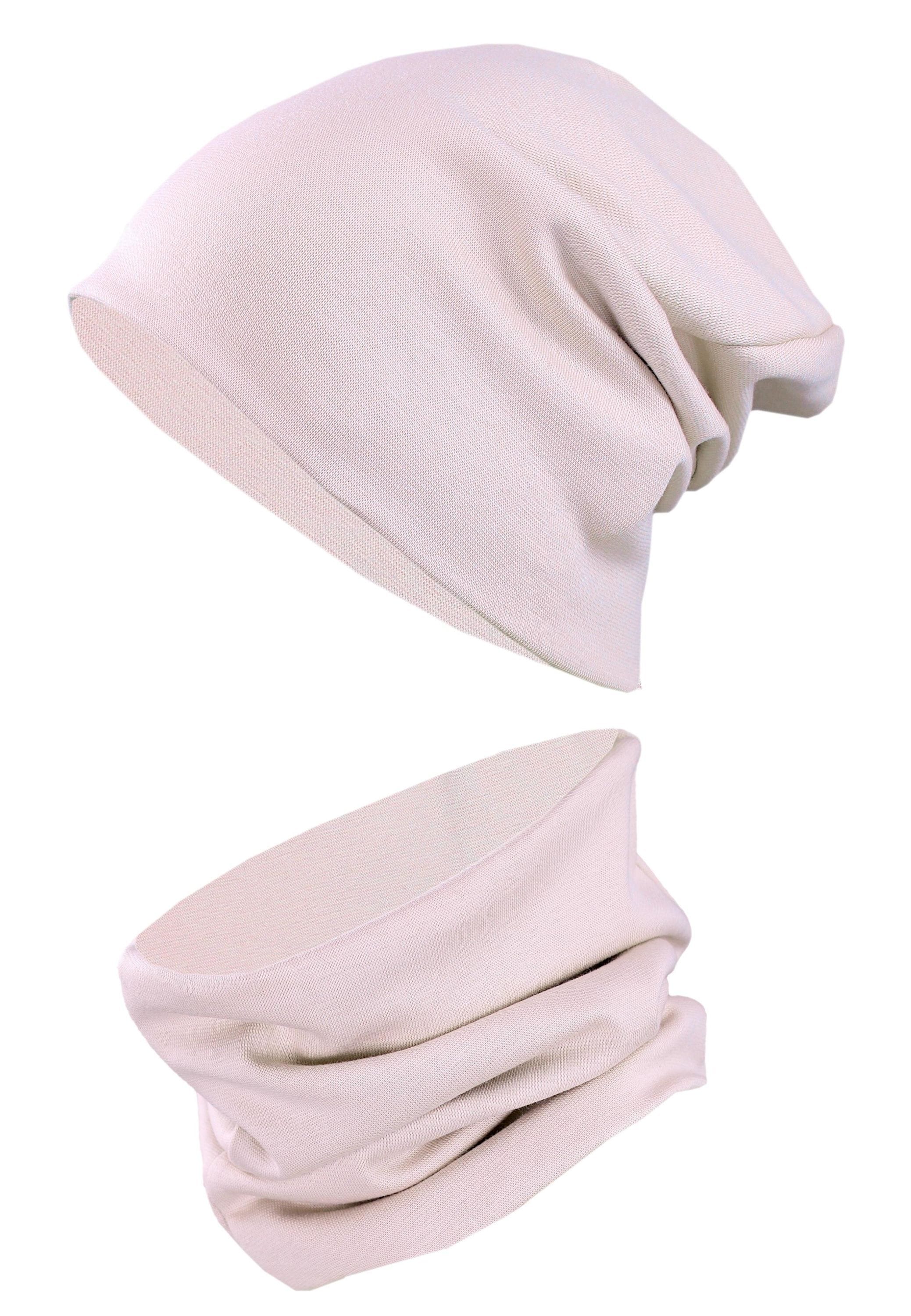 TupTam Beanie "Mütze Unisex Kinder Beanie Mütze Schlauchschal Set"