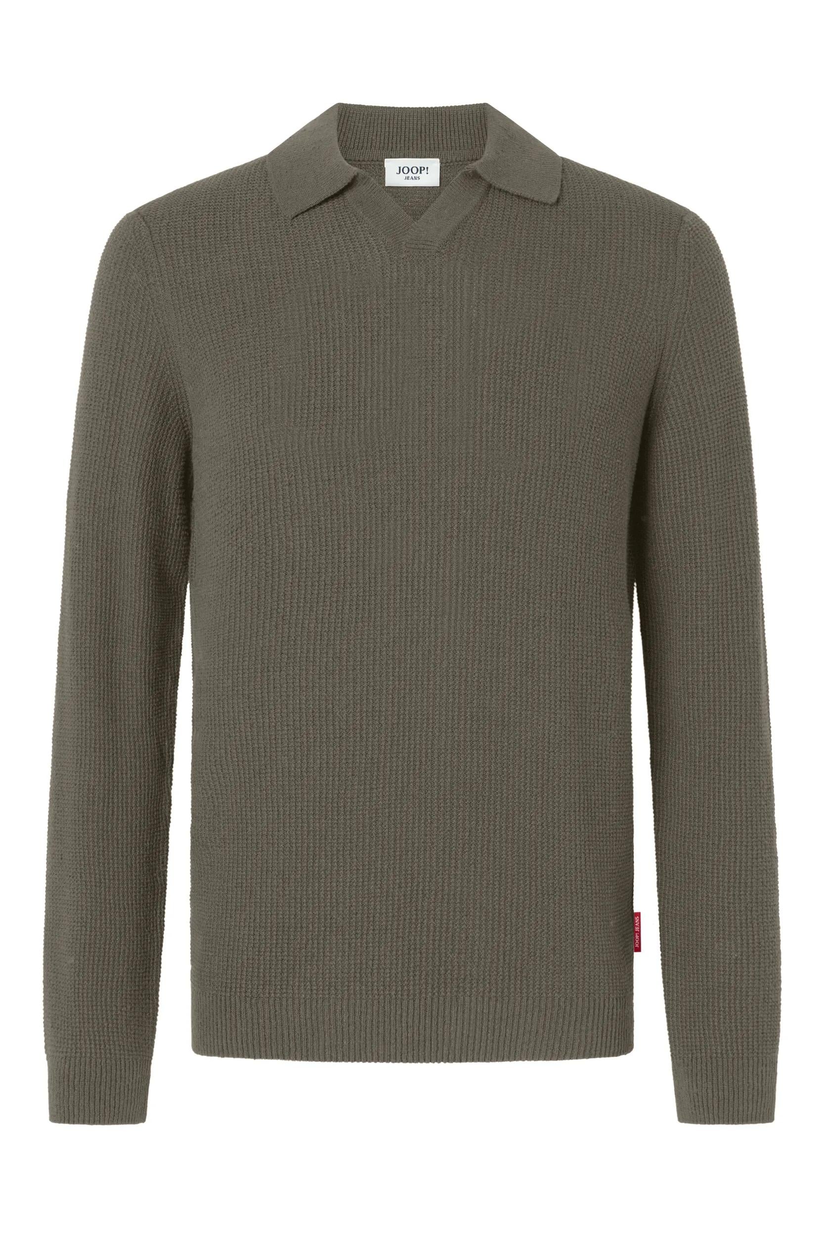 Joop Jeans Polokragenpullover »Ove« mit feinem Strukturmuster