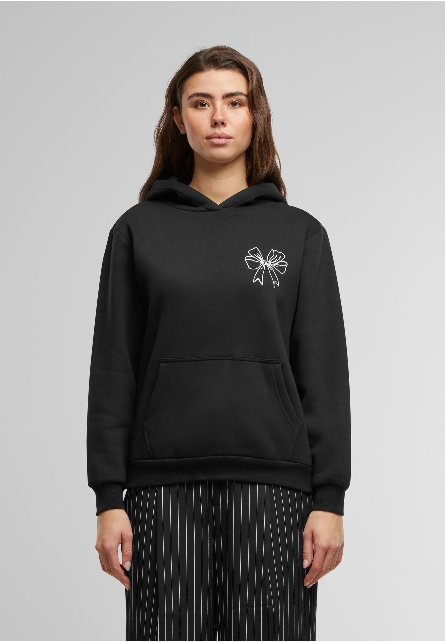 Miss Tee Kapuzenpullover »Miss Tee Good Vibes Bow Ladies Fluffy Hoody«, (1 tlg.)
