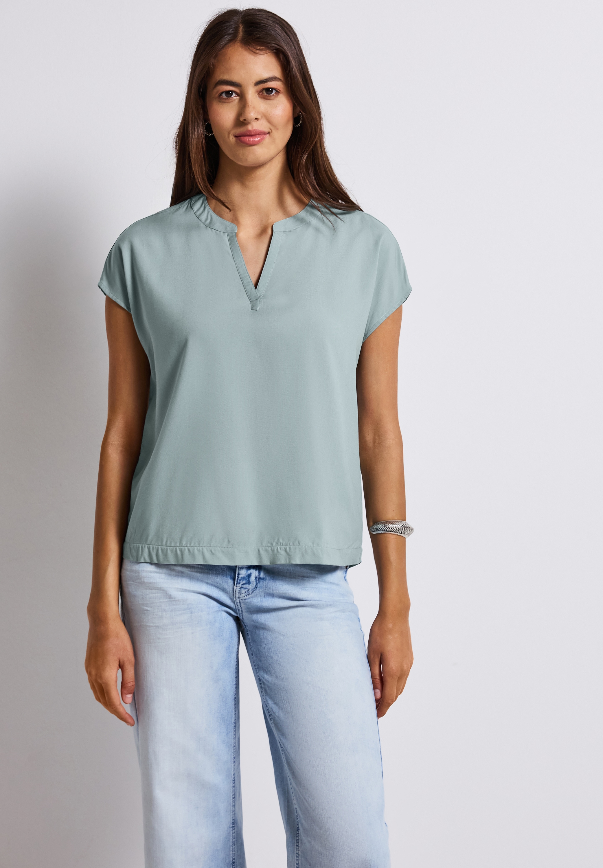 STREET ONE Kurzarmbluse, aus softer Viskose günstig online kaufen