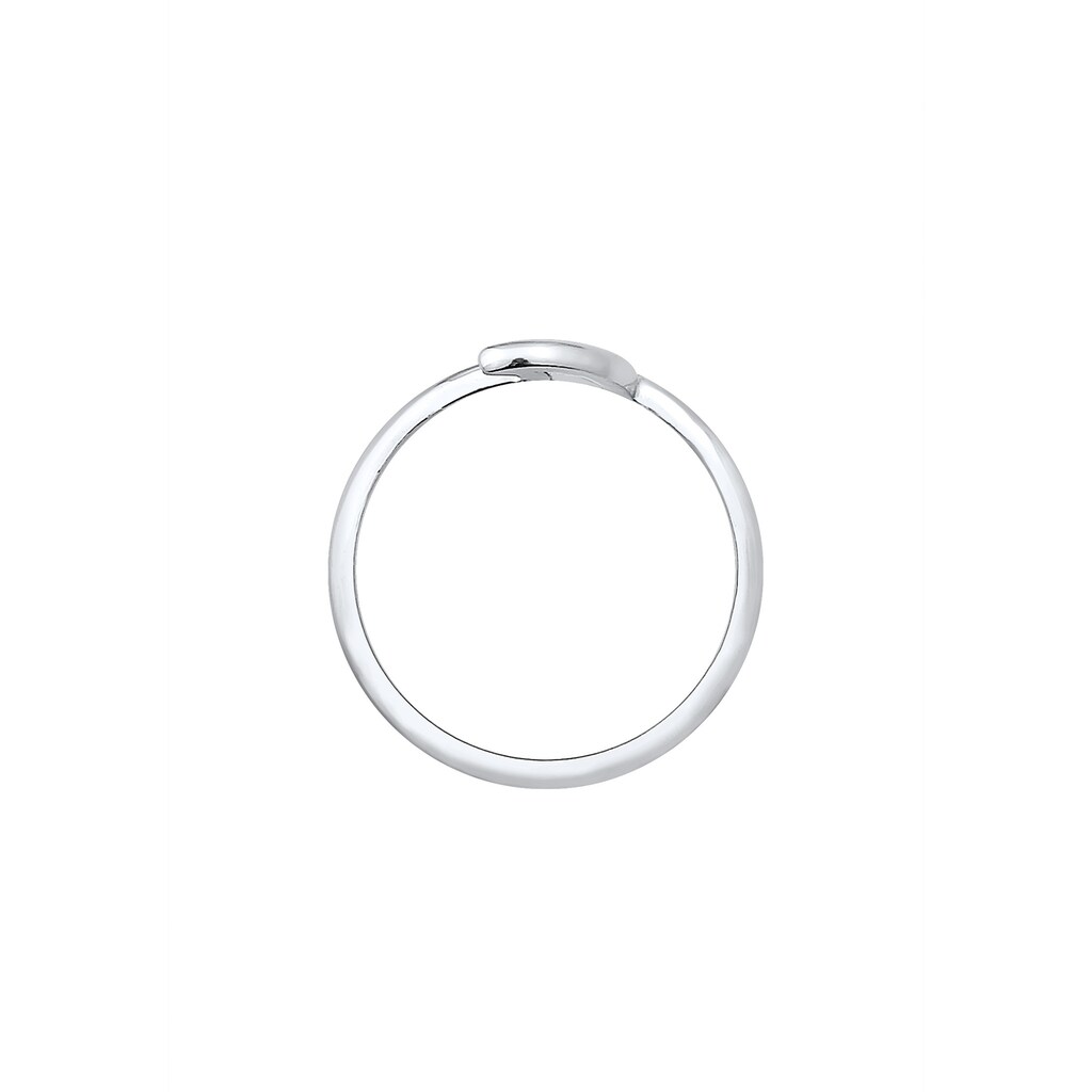 Elli Fingerring »Halbmond Luna Basic Astro Cut-Out 925er Silber«