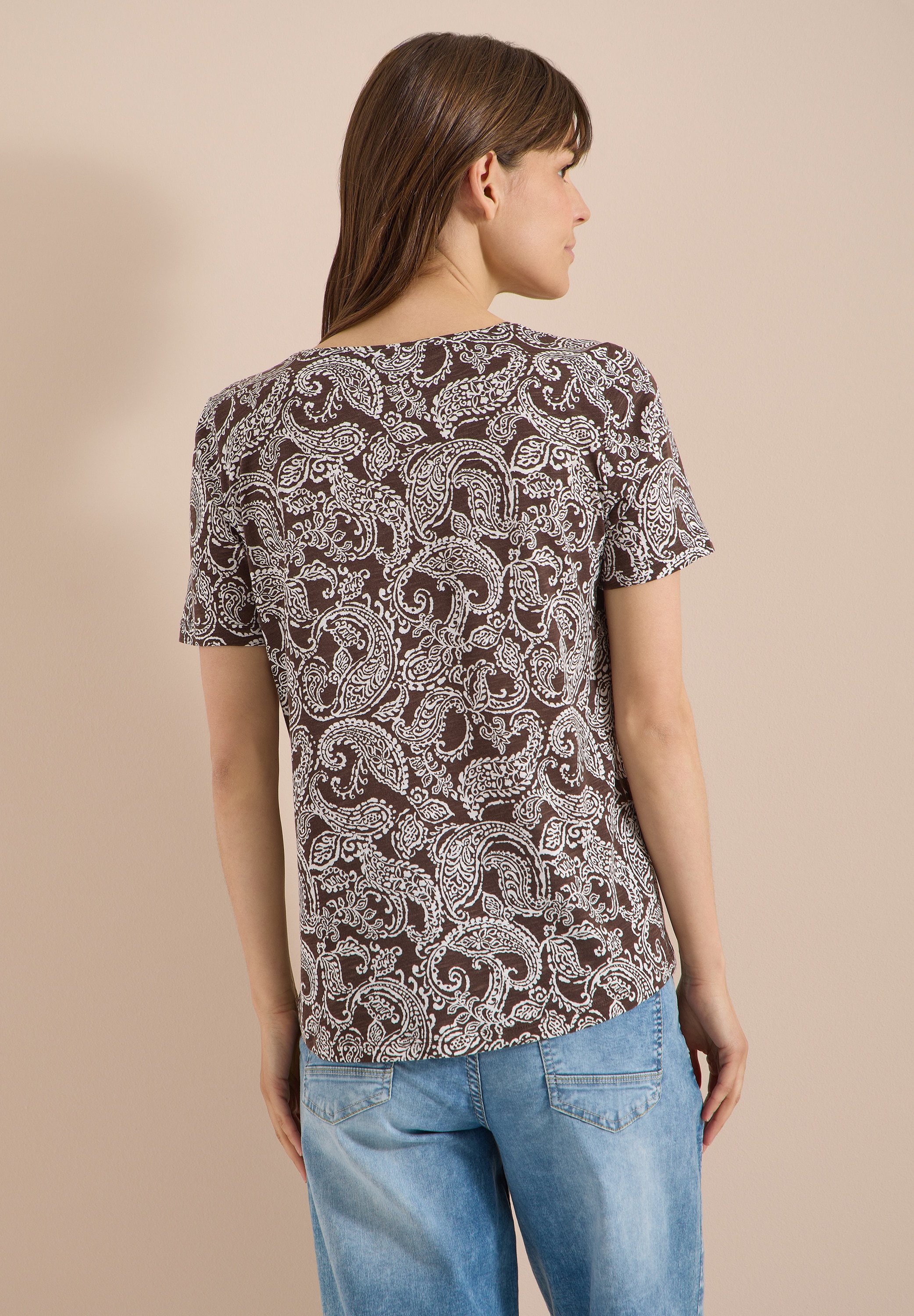 Cecil T-Shirt bestehend aus einem Materialmix