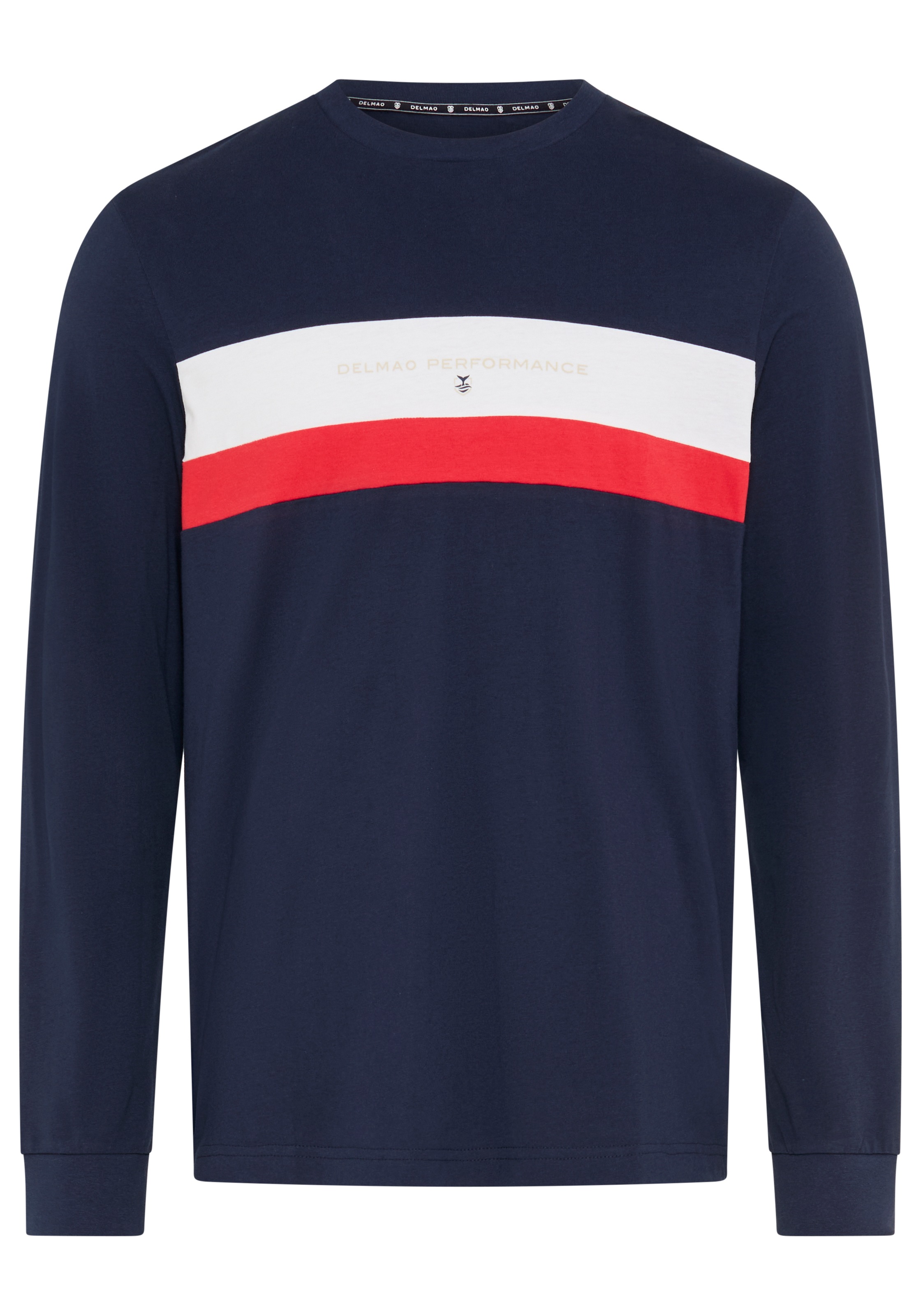 DELMAO Langarmshirt »Neue Kollektion« schmale Passform, Langarm, mit Rundhalsausschnitt