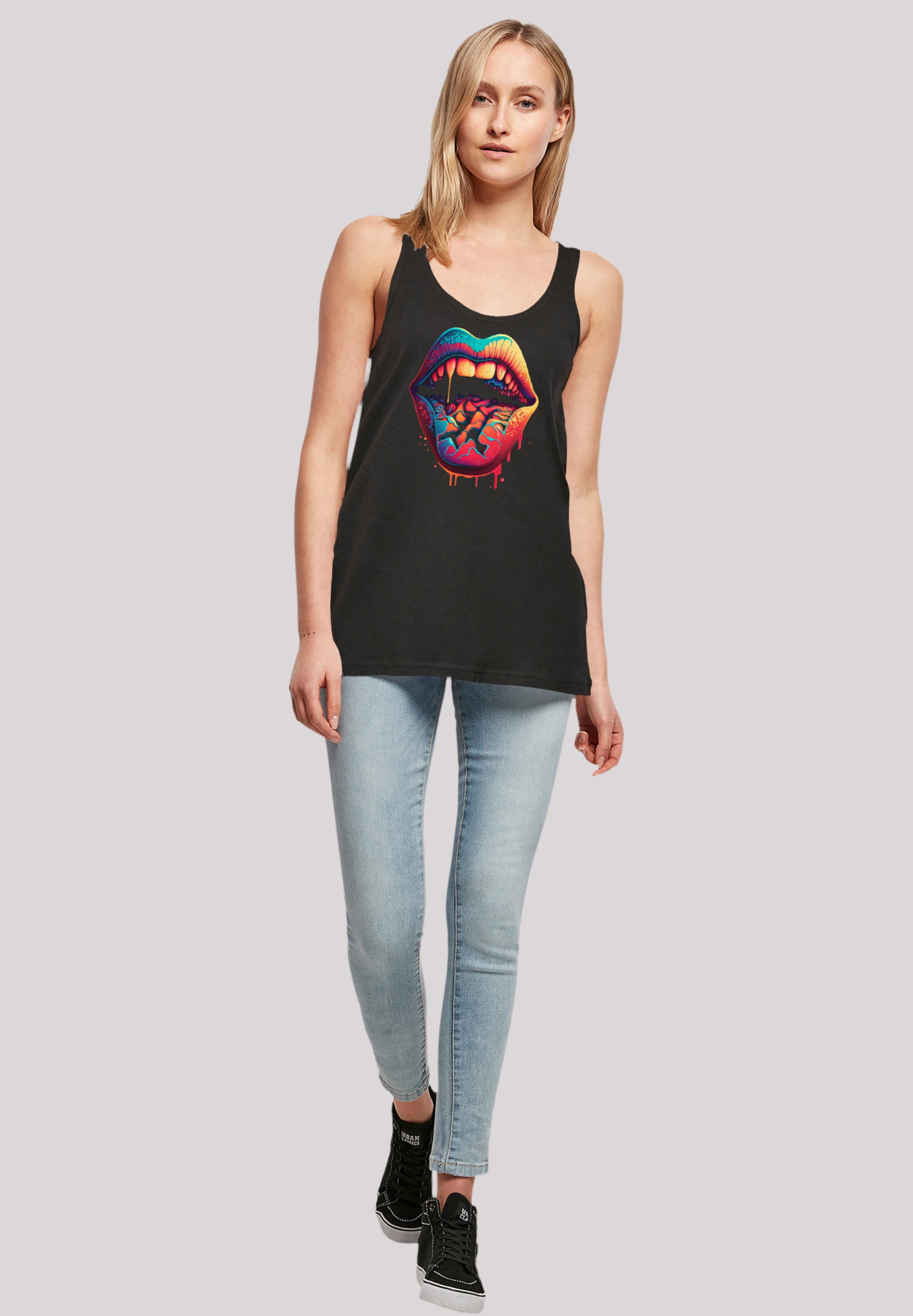 F4NT4STIC T-Shirt »Drooling Lips«, Print