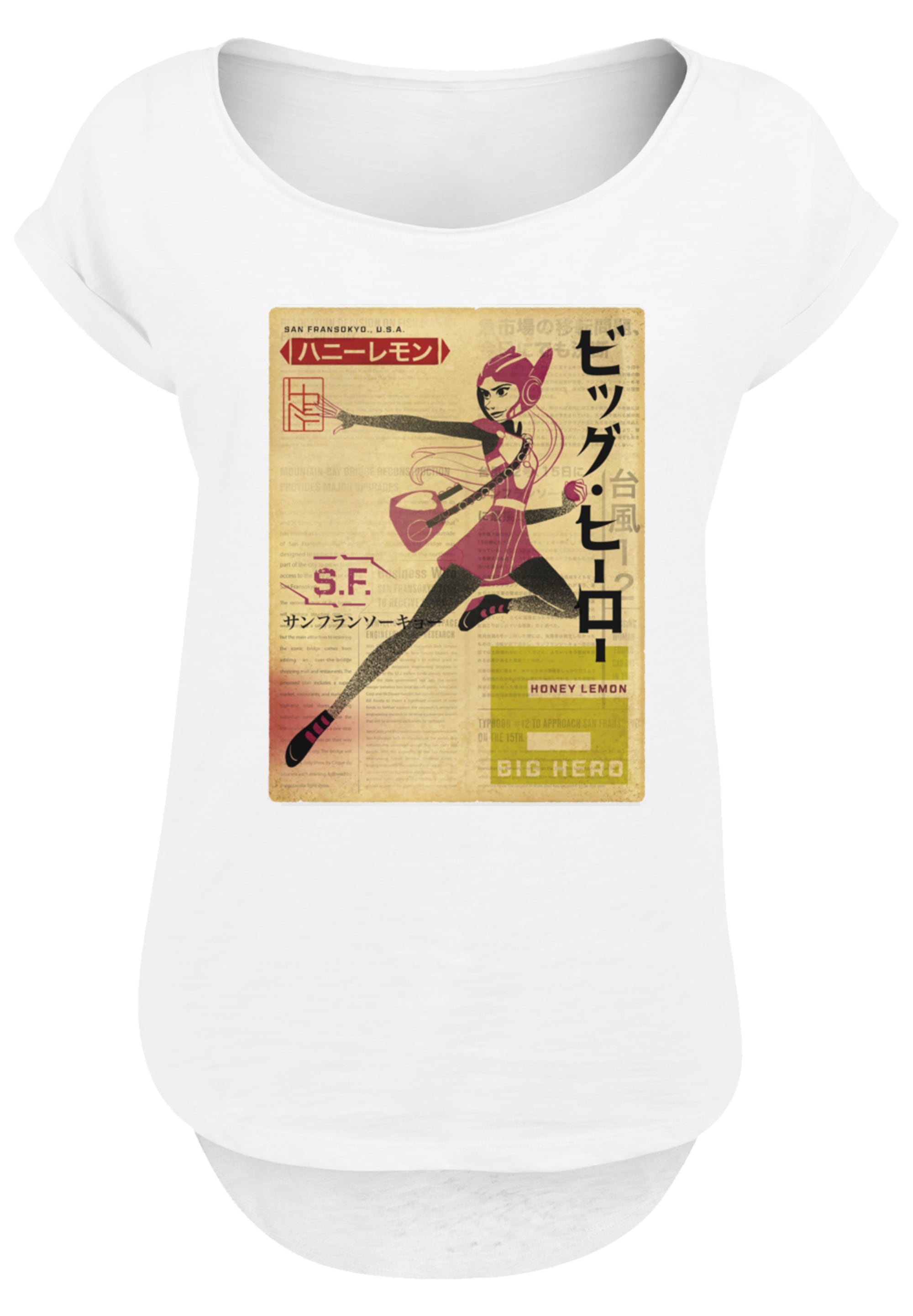 F4NT4STIC T-Shirt »Big Hero 6 Honey Lemon Newspaper«, Premium Qualität