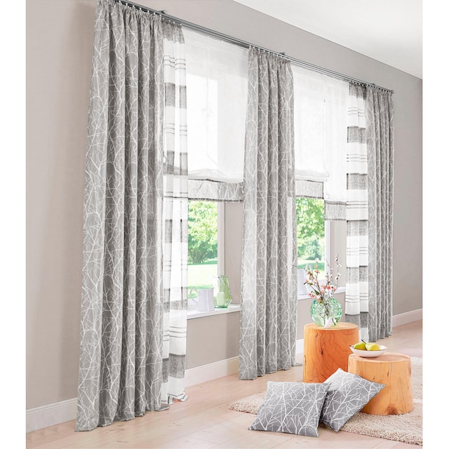 my home Gardine »Camposa«, (2 St.), Transparent, Voile, Polyester | BAUR