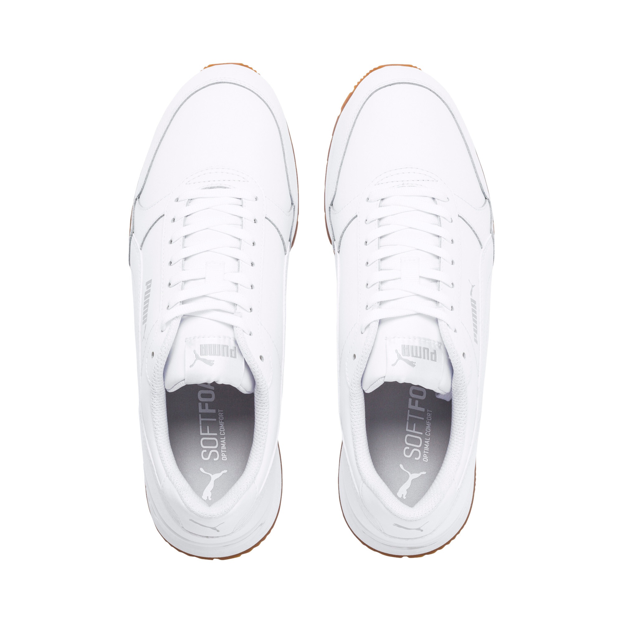 Sneaker PUMA "ST RUNNER V2 FULL L", Damen, Gr. 38, puma weiß, gray violet, Leder, Schuhe Sneaker, mit Schnürverschluss, mit SOFTFOAM+ Dämpfungstechnologie, aus Leder 3