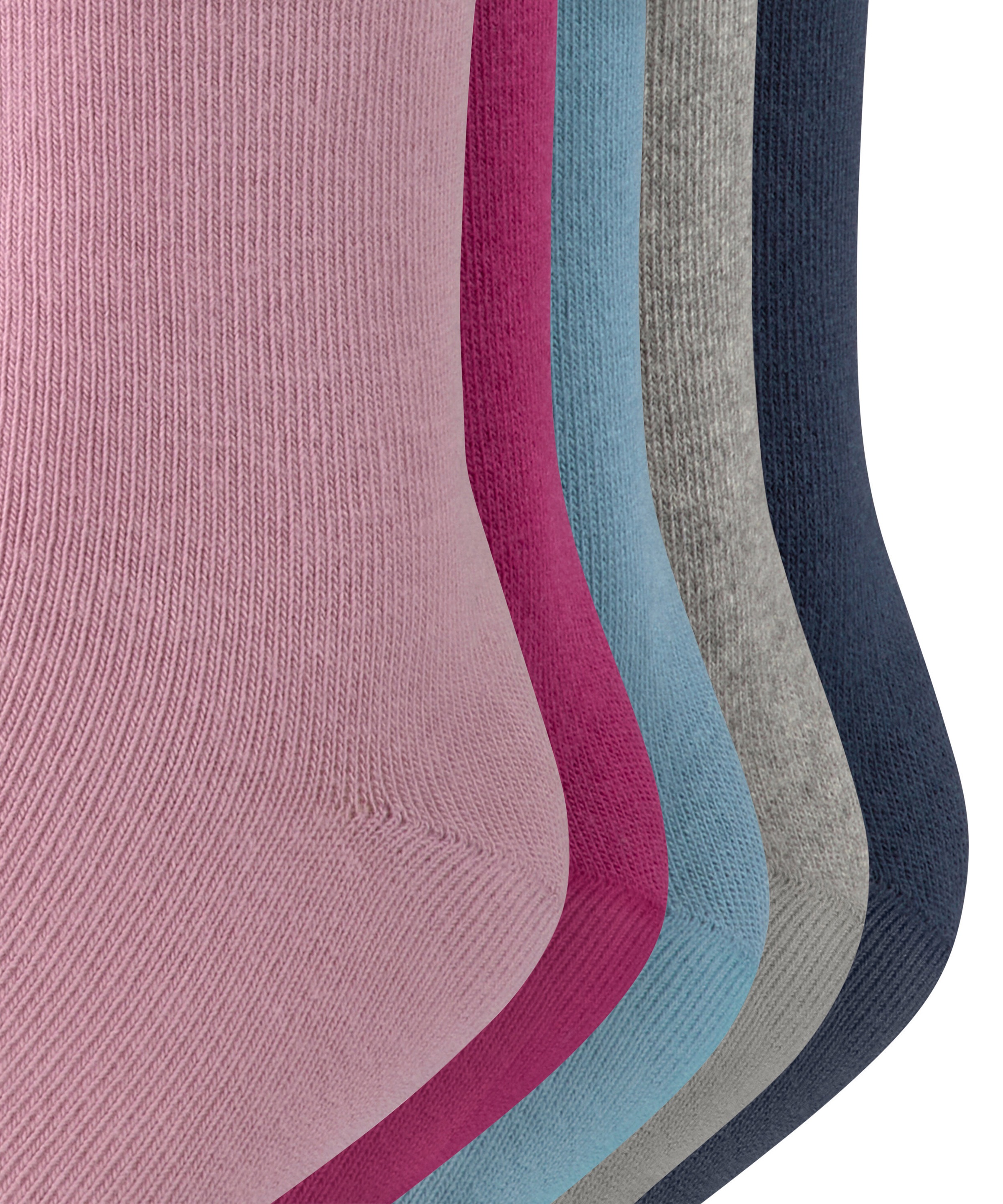 Esprit Socken »Solid Mix« 5 Paar,  uni Socken, Basic Vorteilspack, geripptes Bündchen
