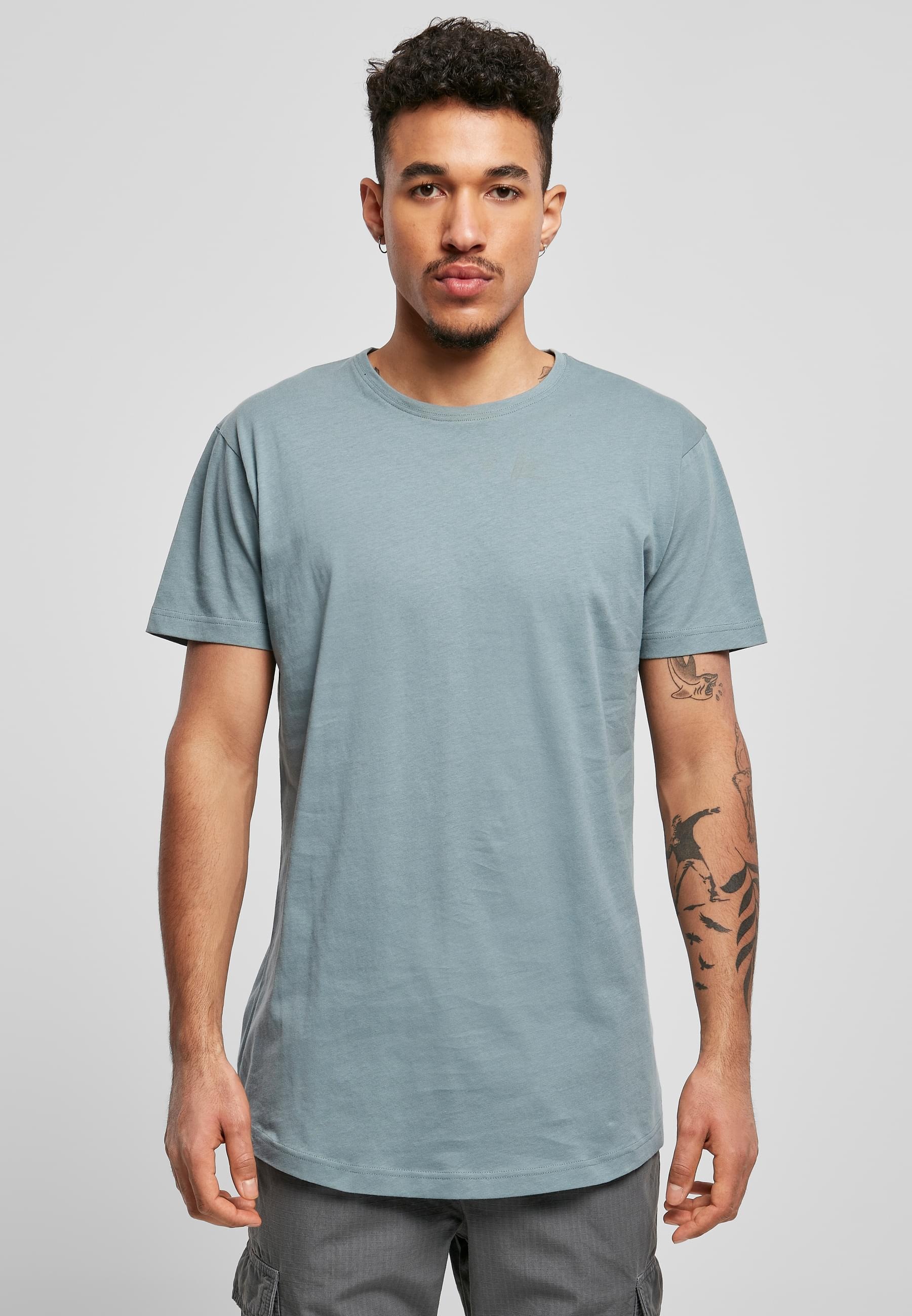 URBAN CLASSICS Kurzarmshirt »Urban Classics Herren Shaped Long Tee«, (1 tlg.)