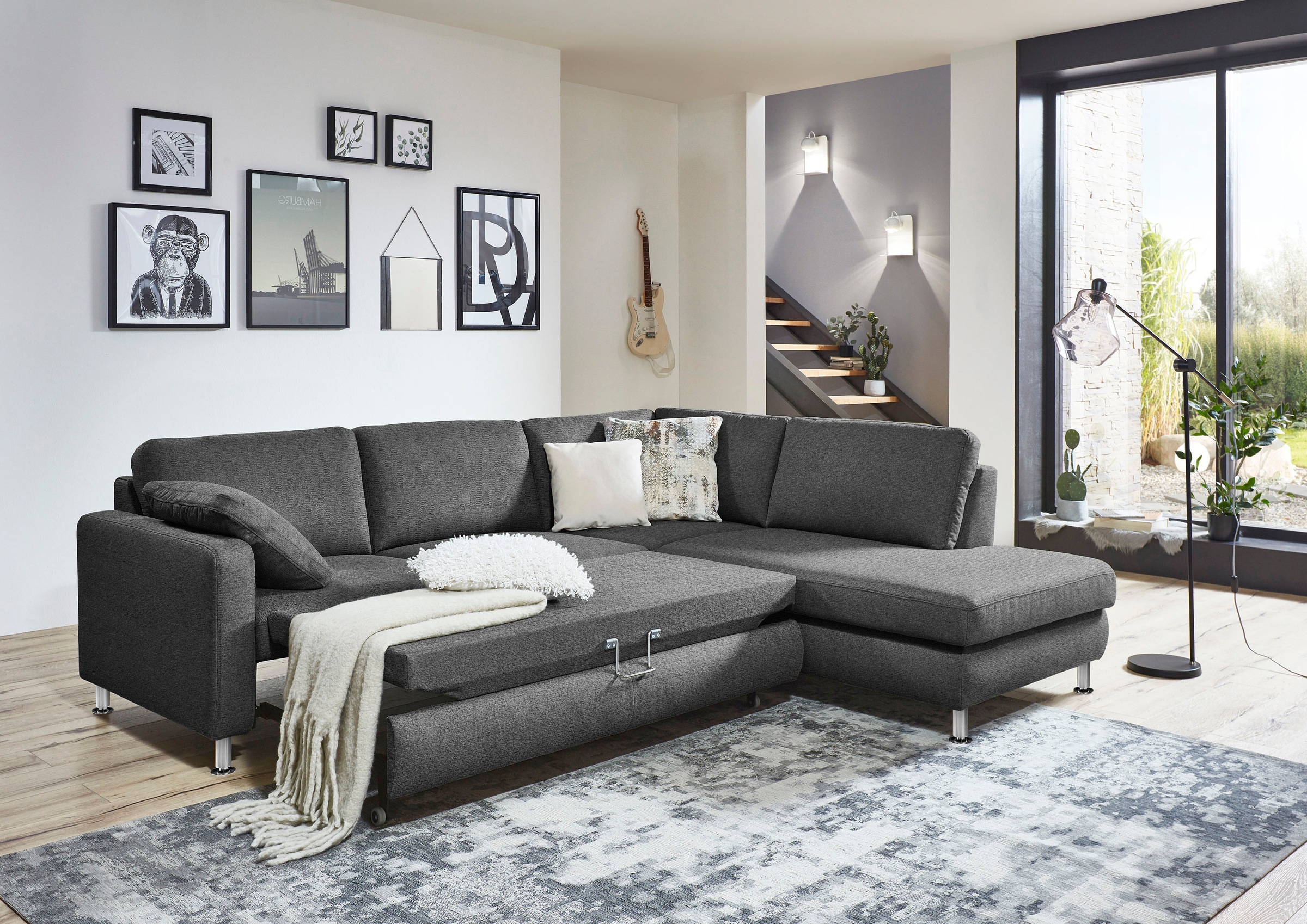 Die PlanBar Ecksofa »MP-IN19027 L-Form«, wahlweise mit Bettfunktion, mit Kaltschaum