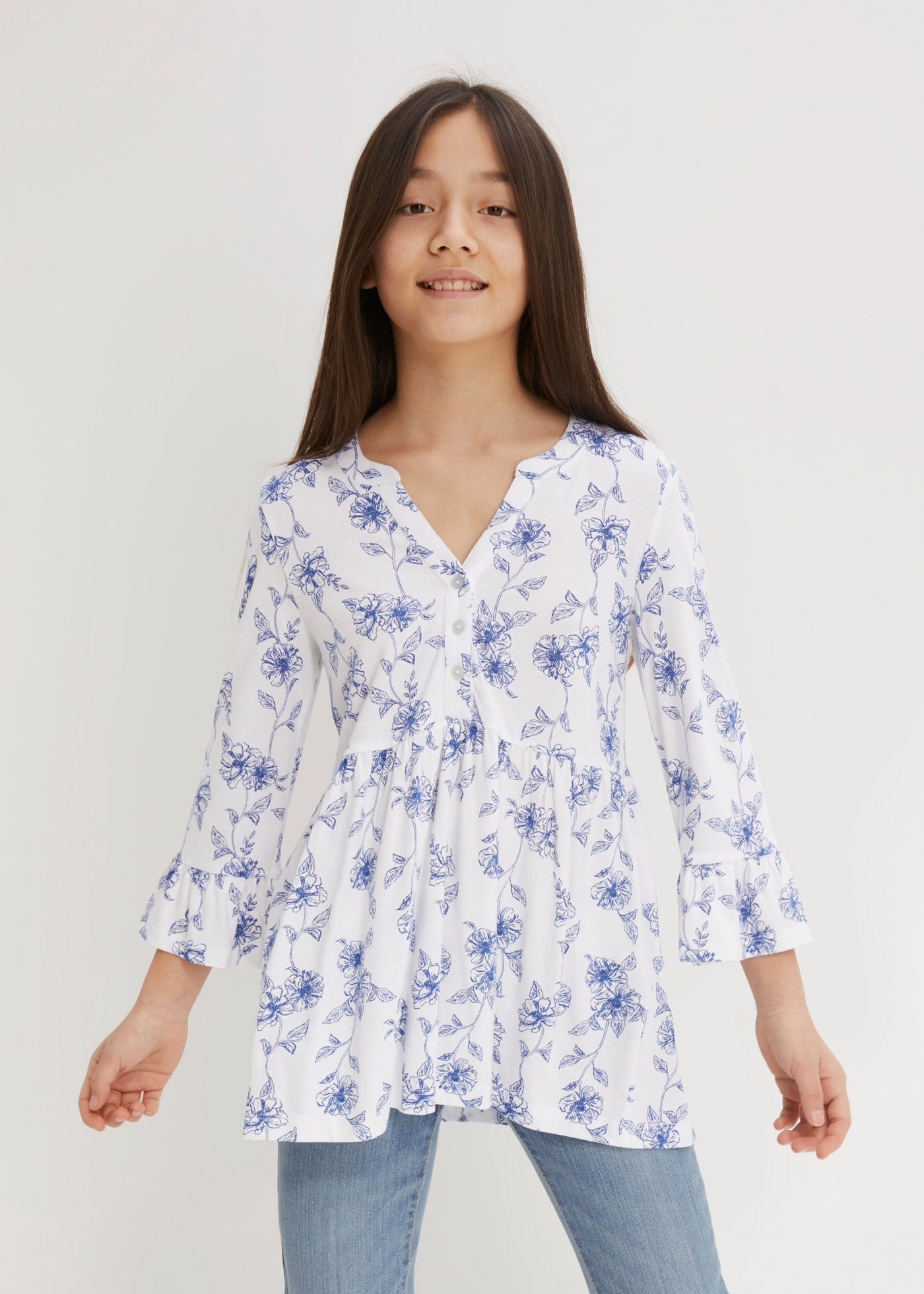 bonprix eleganter Look, Regular Fit, 3/4-Ärmel, mit Alloverprint