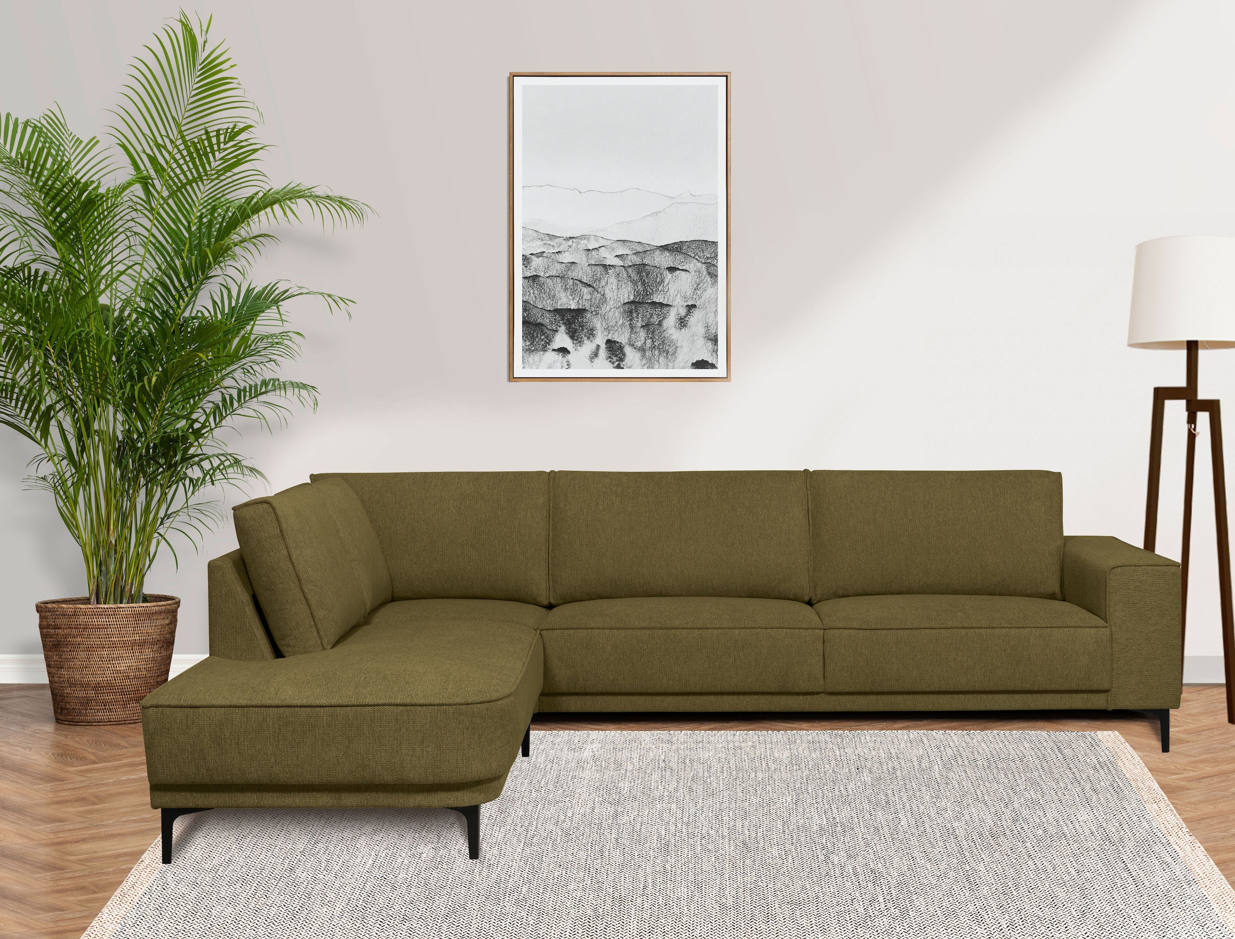 OTTO home Ecksofa "Casina" mit abgerundeter Ottomane, in einem weichen Chen günstig online kaufen