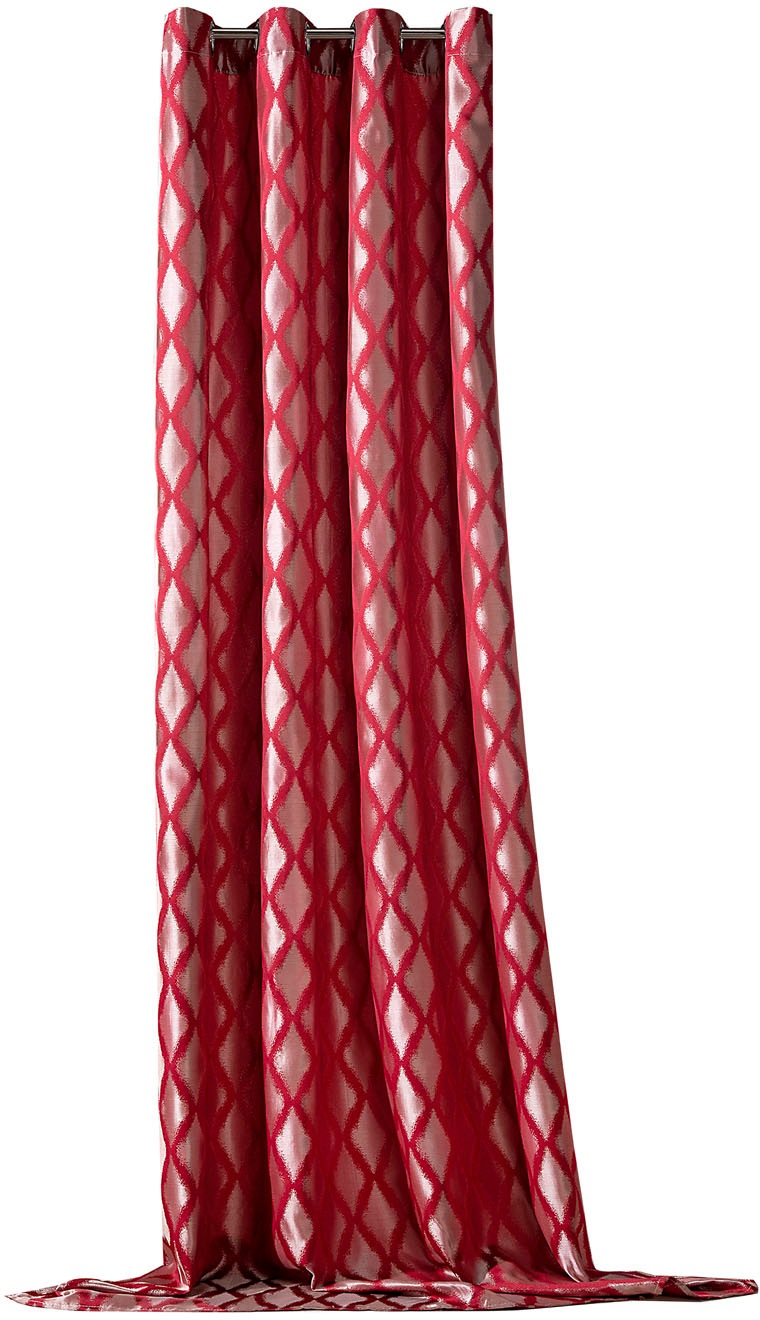 Weckbrodt Vorhang "Raute" Ösen 1 Stk. tlg. Jacquard, strukturiert, blickdic günstig online kaufen
