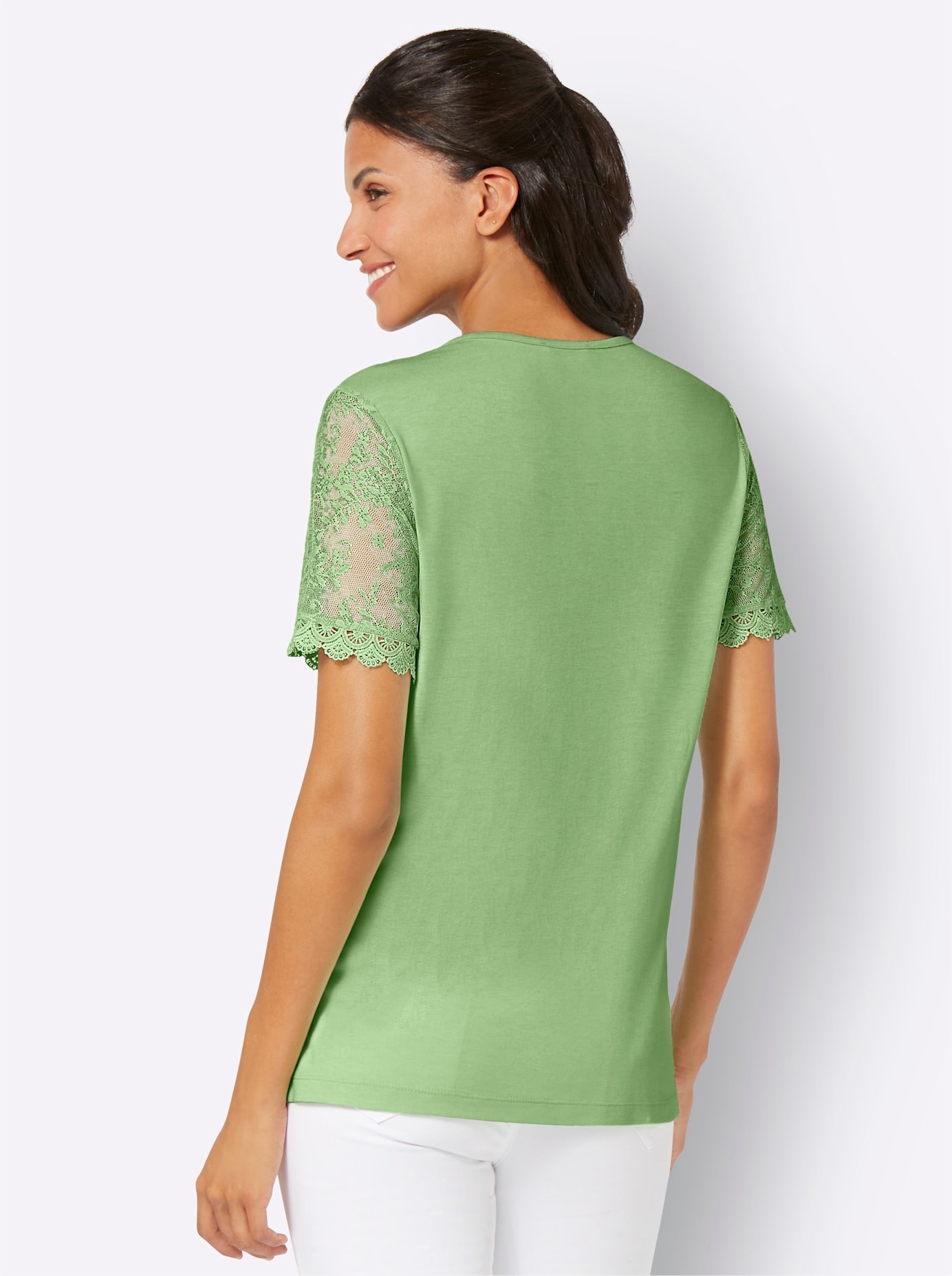 Classic Basics Spitzenshirt "Rundhals-Shirt", 1 Stk. günstig online kaufen