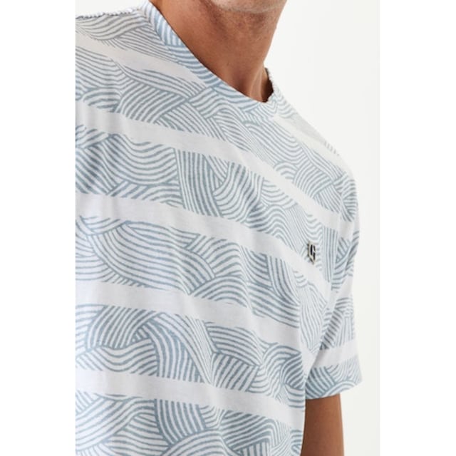 Garcia T-Shirt »AOP stripe«, (1 tlg.), Logoprägung an der Brust ▷ kaufen |  BAUR | T-Shirts