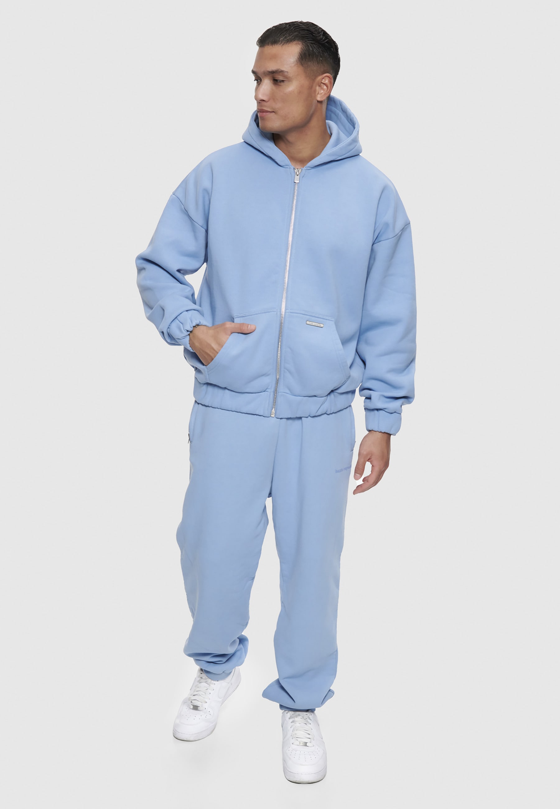 Dropsize Sweatjacke »Dropsize Herren Bazix Republiq Super Heavy Blank Zip-Hoodie«