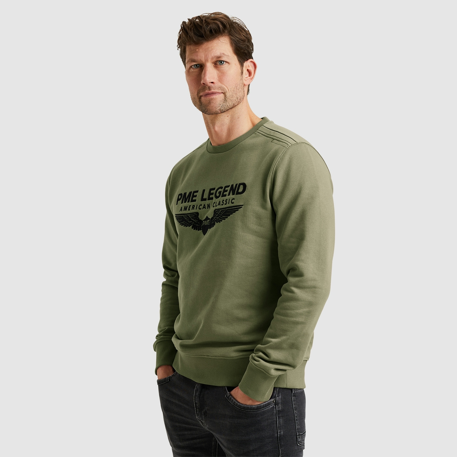 PME LEGEND Sweatshirt »Crewneck soft terry with logo«, mit Logo Print